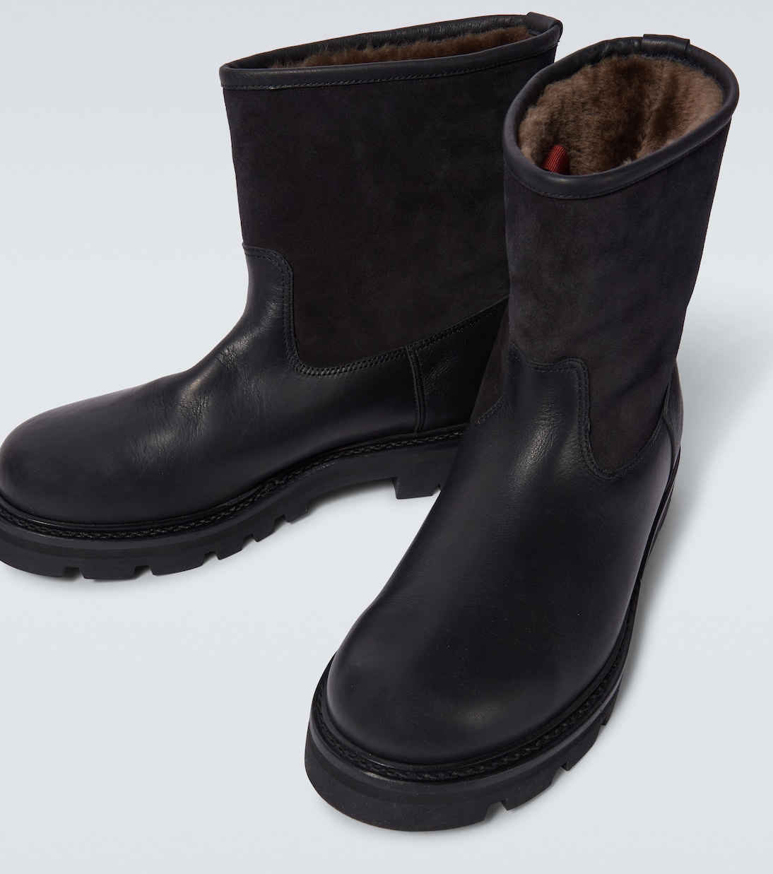 Ankle Boots Suilven aus Veloursleder und Leder | Loro Piana