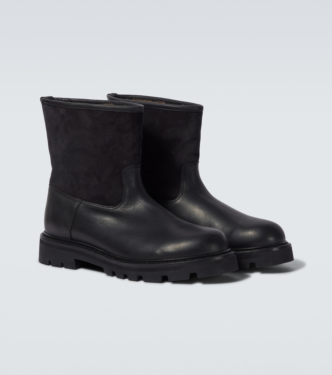 Ankle Boots Suilven aus Veloursleder und Leder | Loro Piana