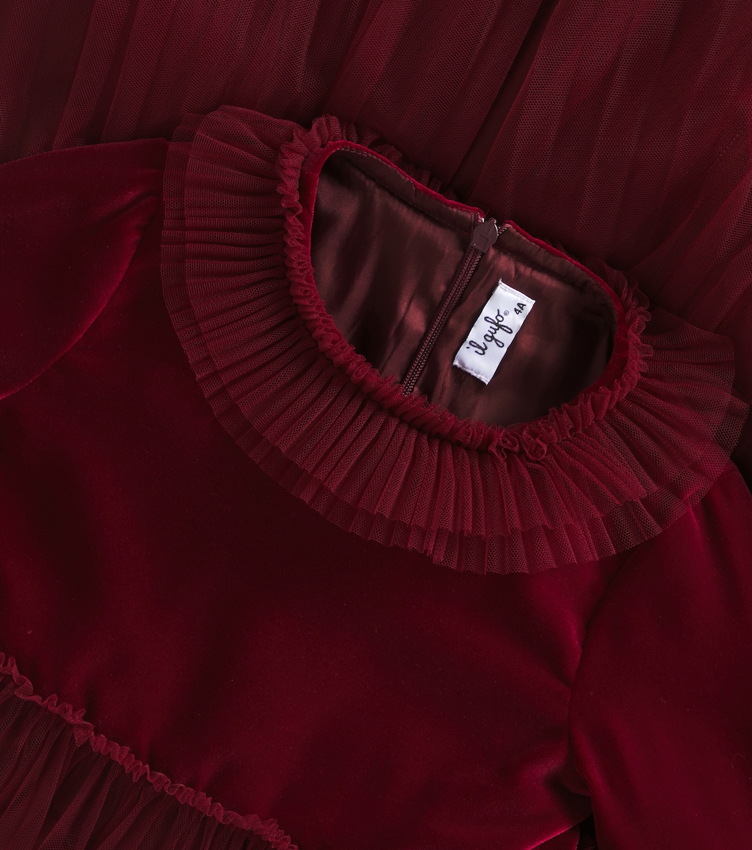 Abito in velluto con tulle | Il Gufo