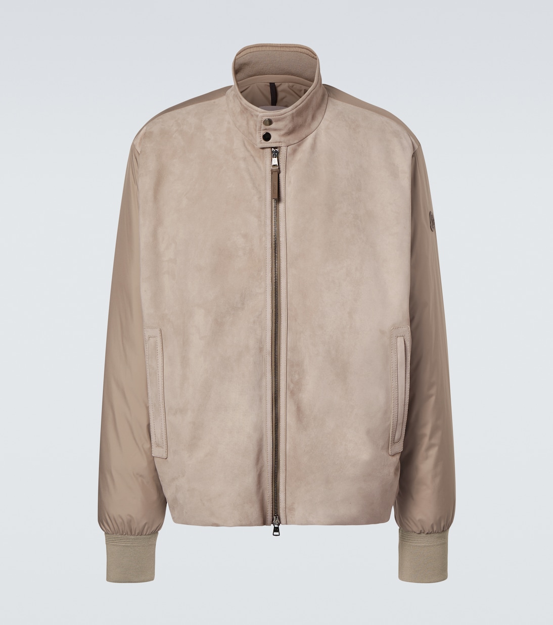Lountere leather jacket in brown Moncler Mytheresa