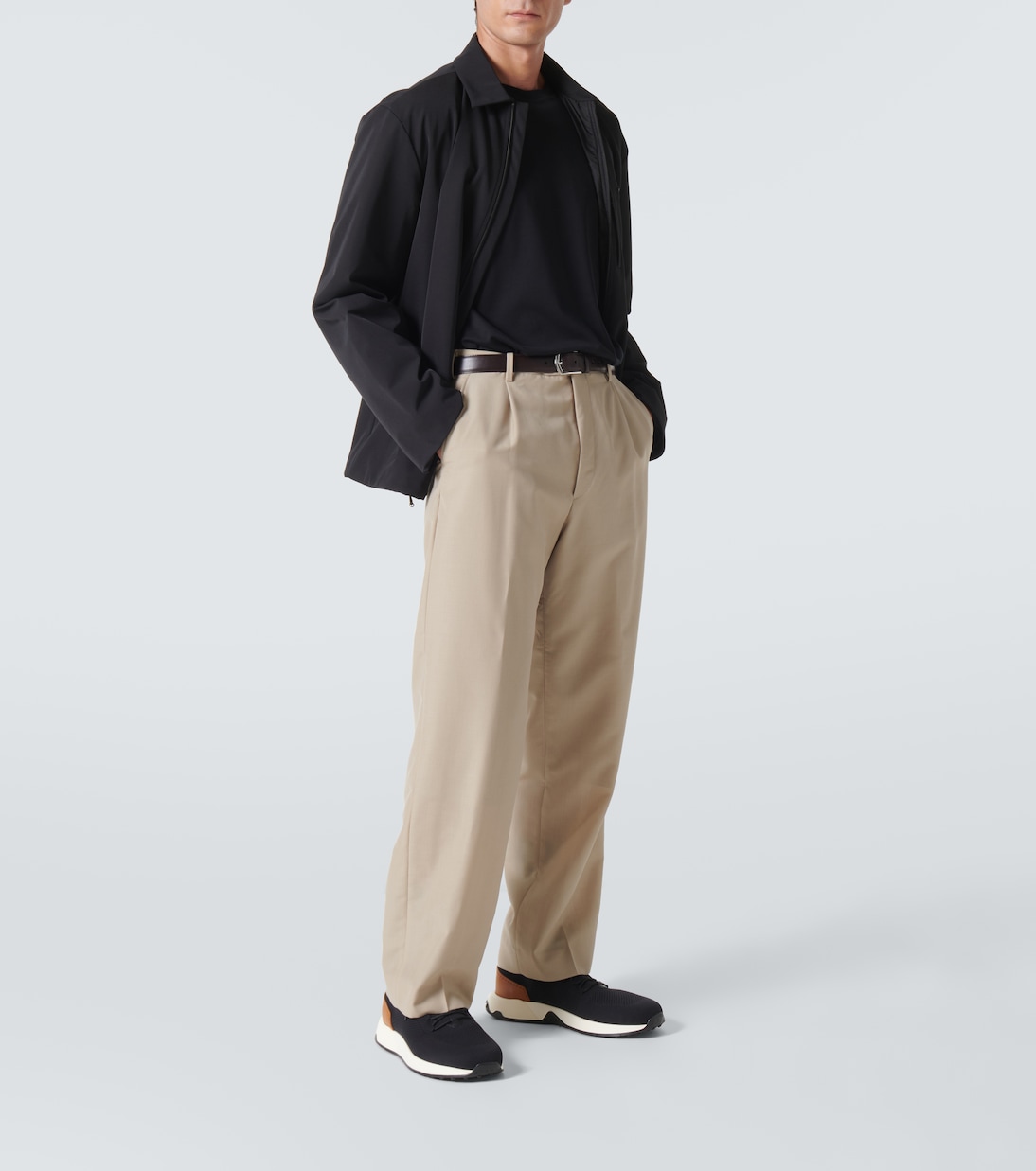 Sneakers aus Strick mit Leder | Tod's