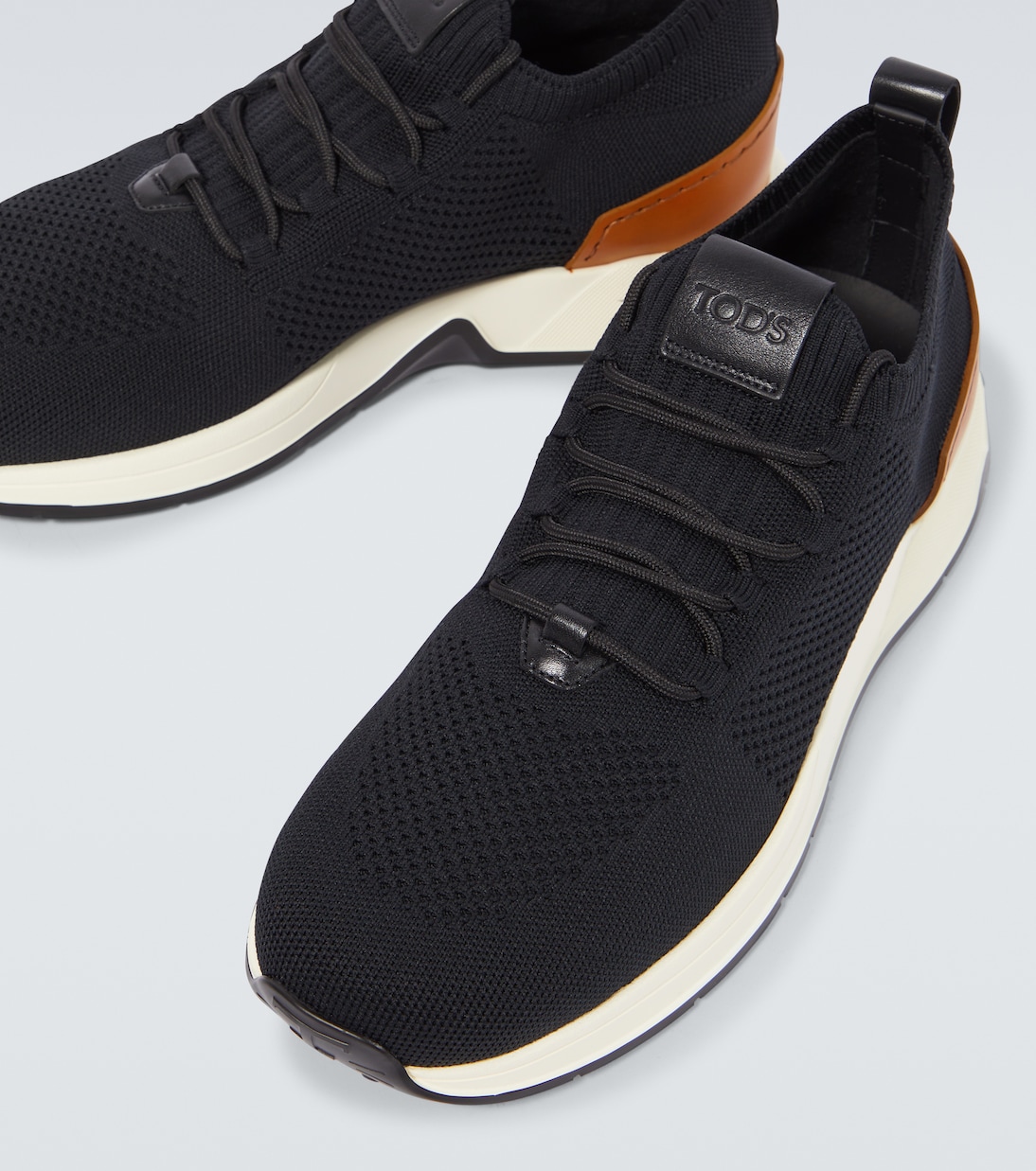 Sneakers aus Strick mit Leder | Tod's