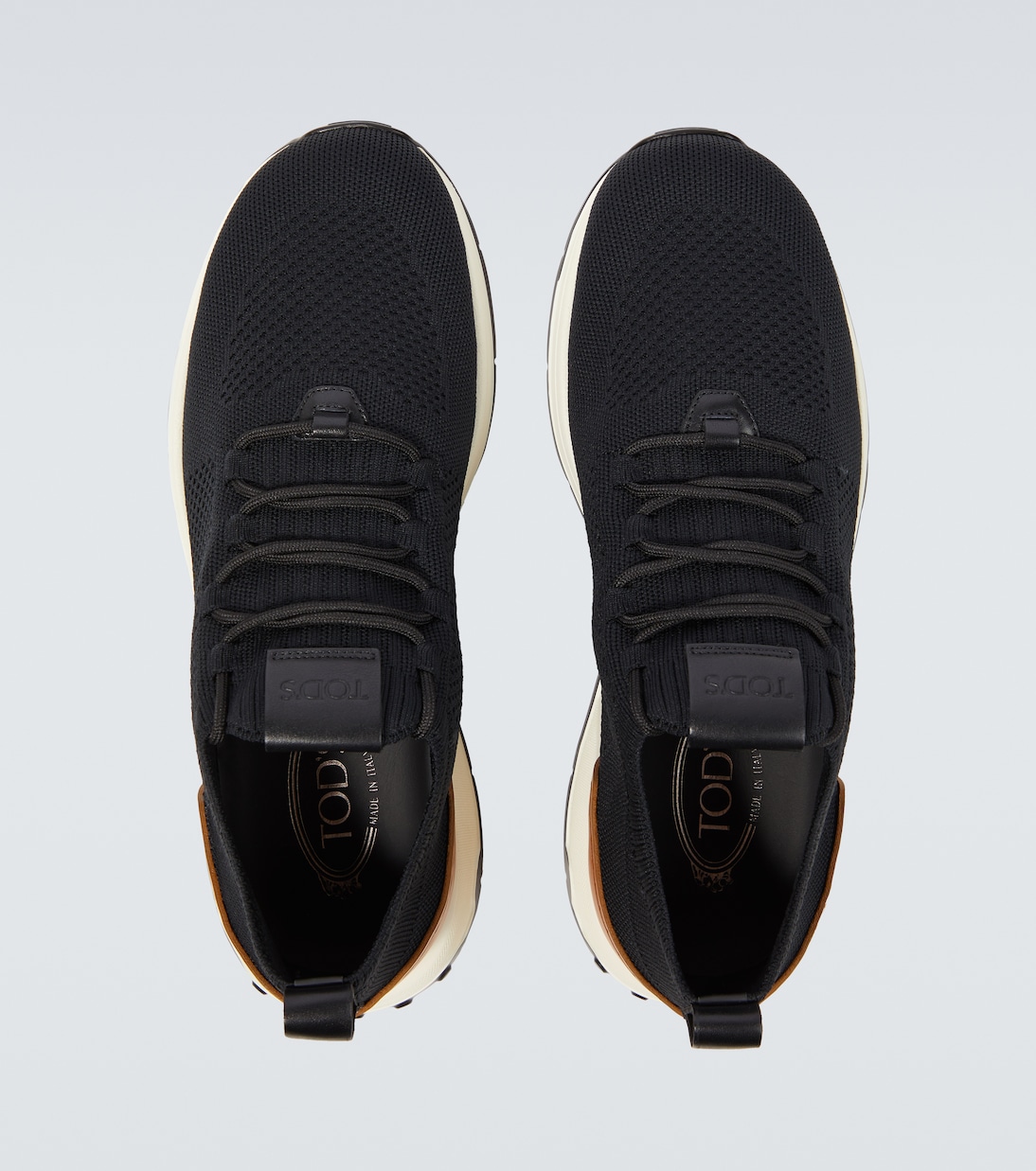 Sneakers aus Strick mit Leder | Tod's
