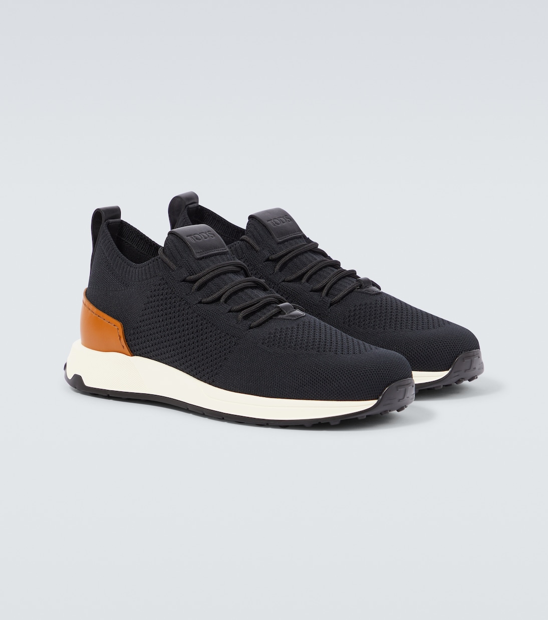 Sneakers aus Strick mit Leder | Tod's
