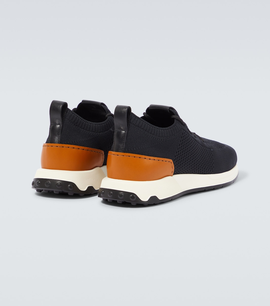Sneakers aus Strick mit Leder | Tod's