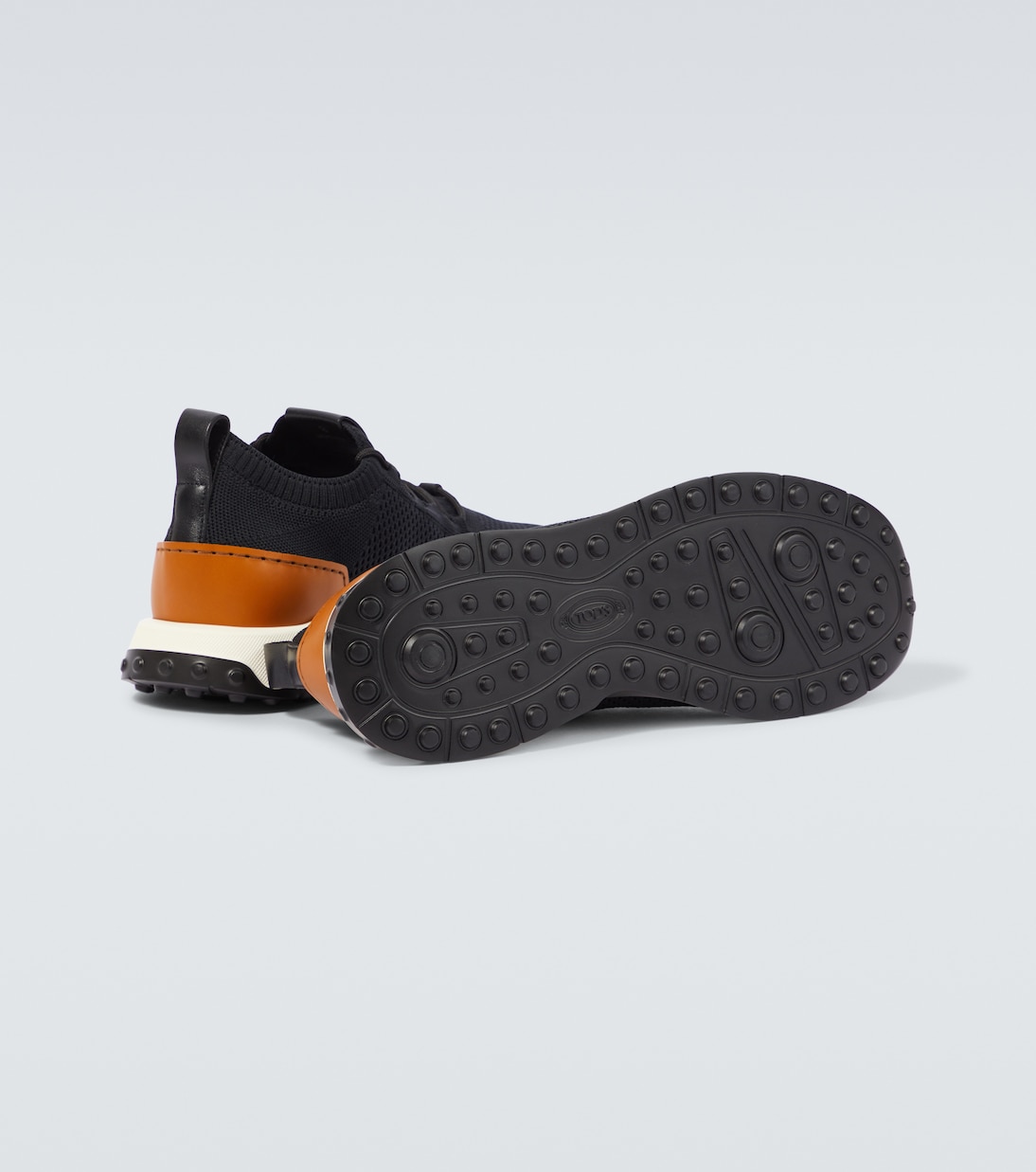 Sneakers aus Strick mit Leder | Tod's