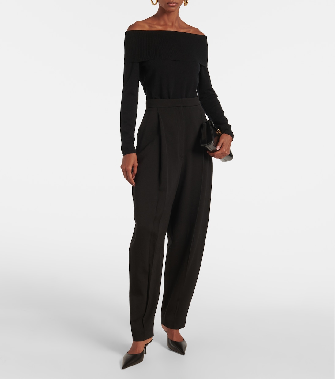 Off-shoulder cashmere sweater | Jardin des Orangers