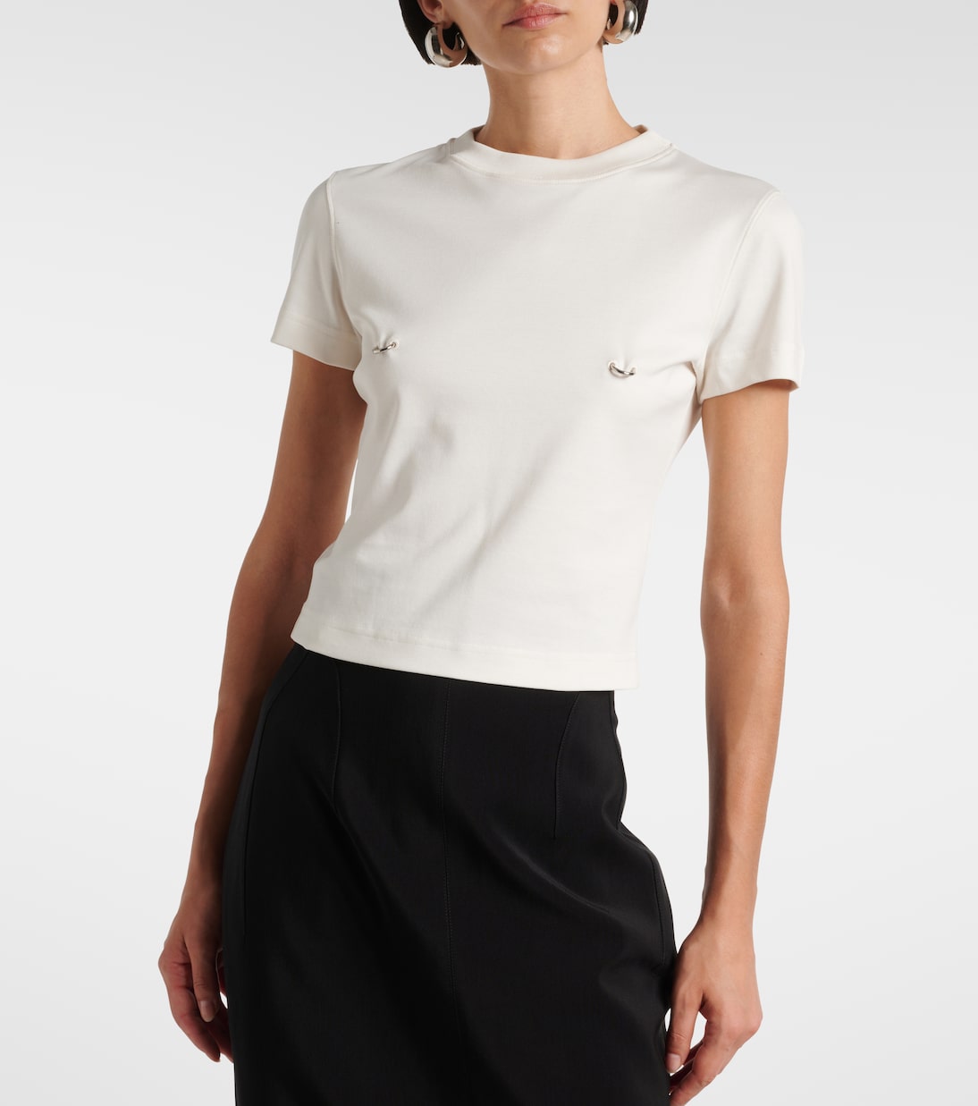 Mugler Top de Algodón con Detalles de Moda para Jóvenes