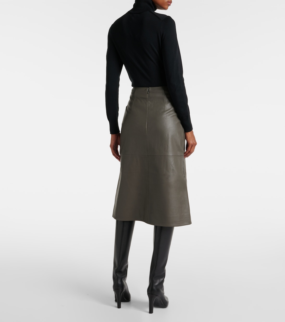 Gonna midi in pelle | Yves Salomon