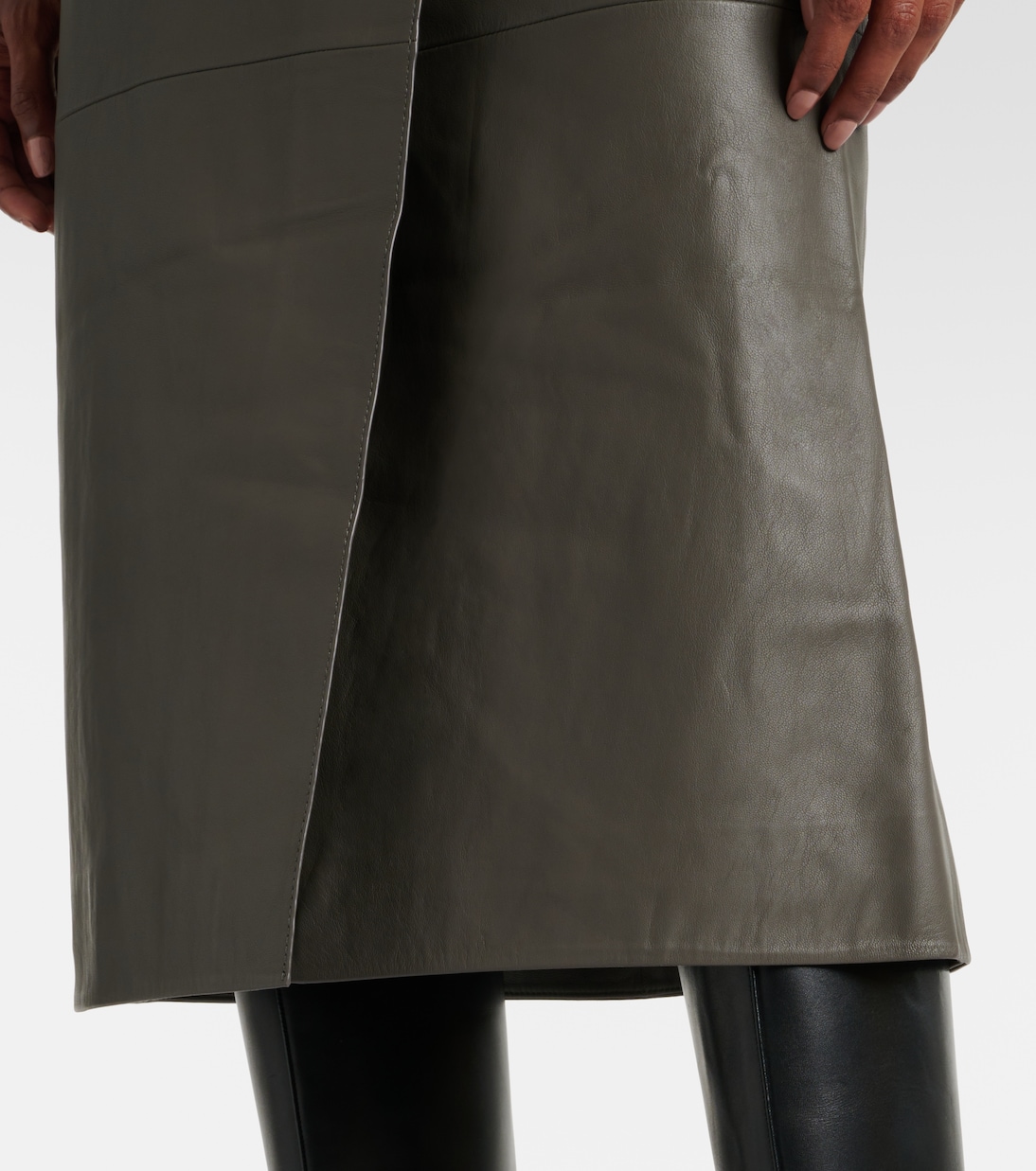 Gonna midi in pelle | Yves Salomon