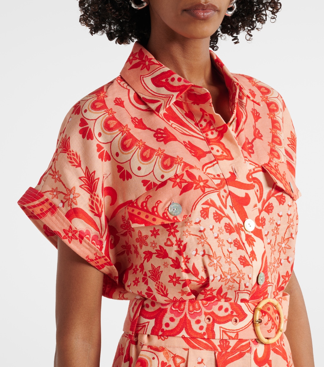 Combi-short en lin à fleurs | Farm Rio