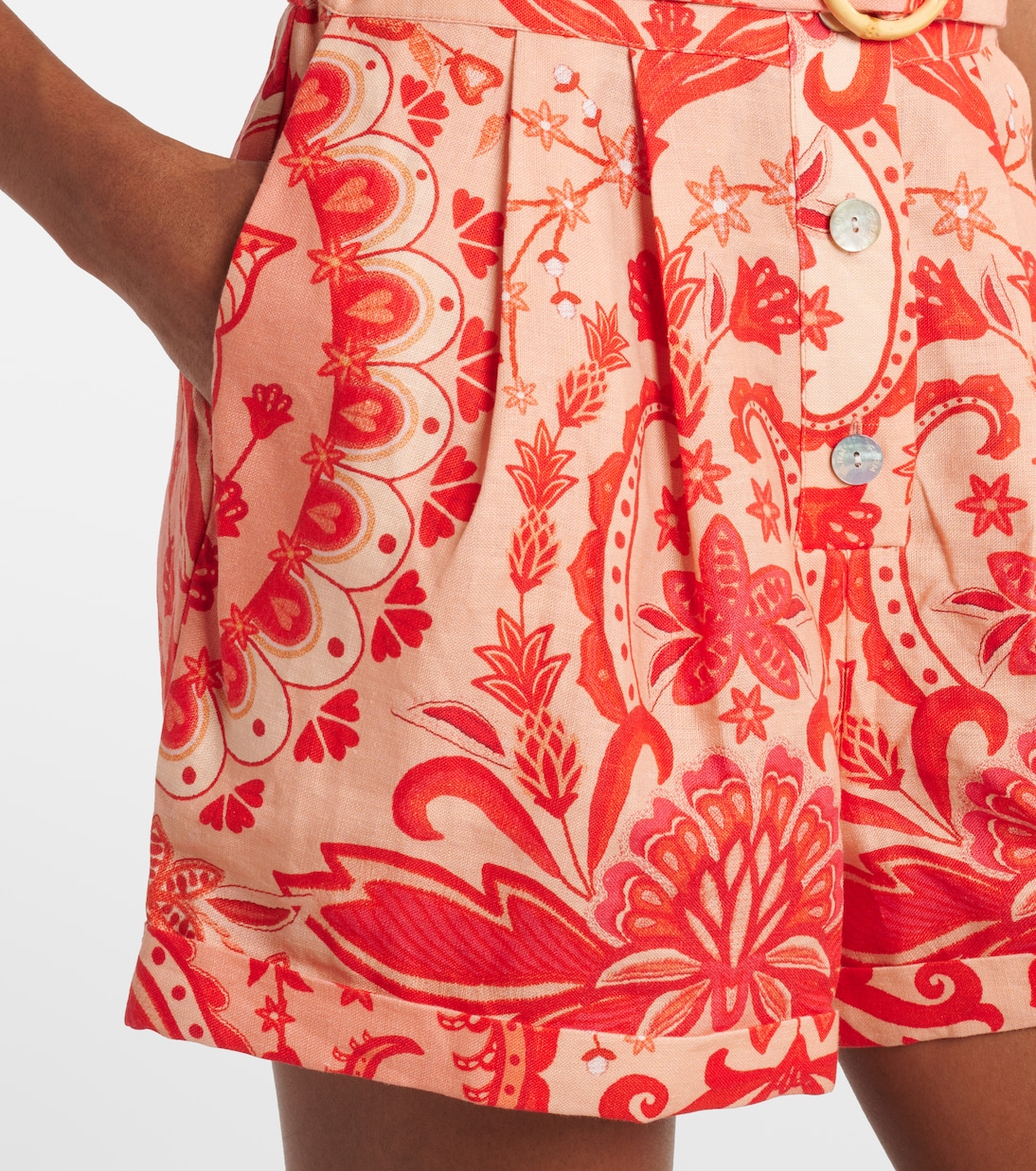 Combi-short en lin à fleurs | Farm Rio