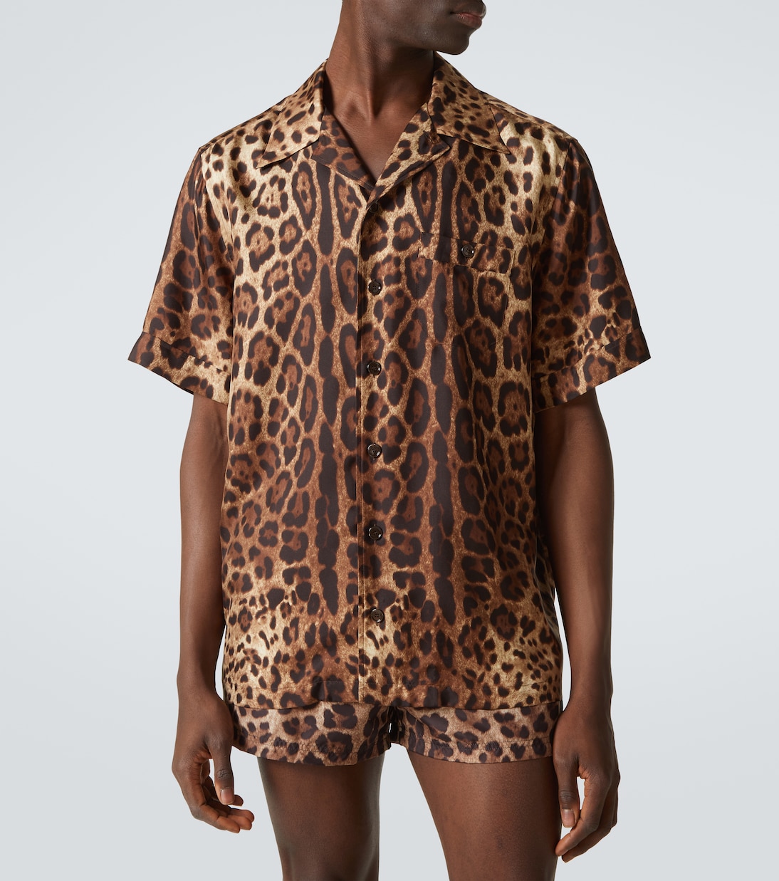 Camicia bowling in seta con stampa | Dolce&Gabbana