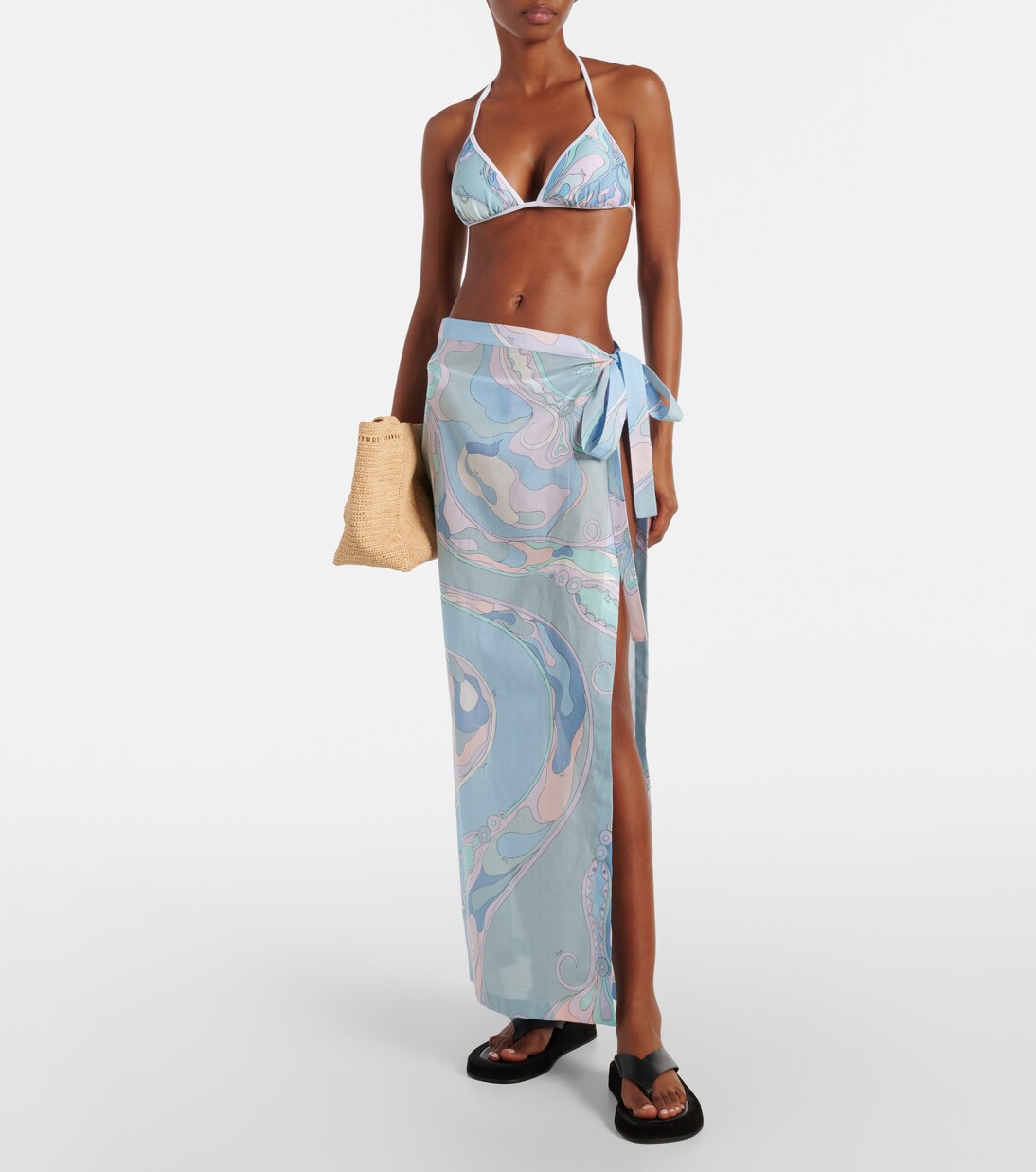 Haut de bikini triangle imprimé | Pucci