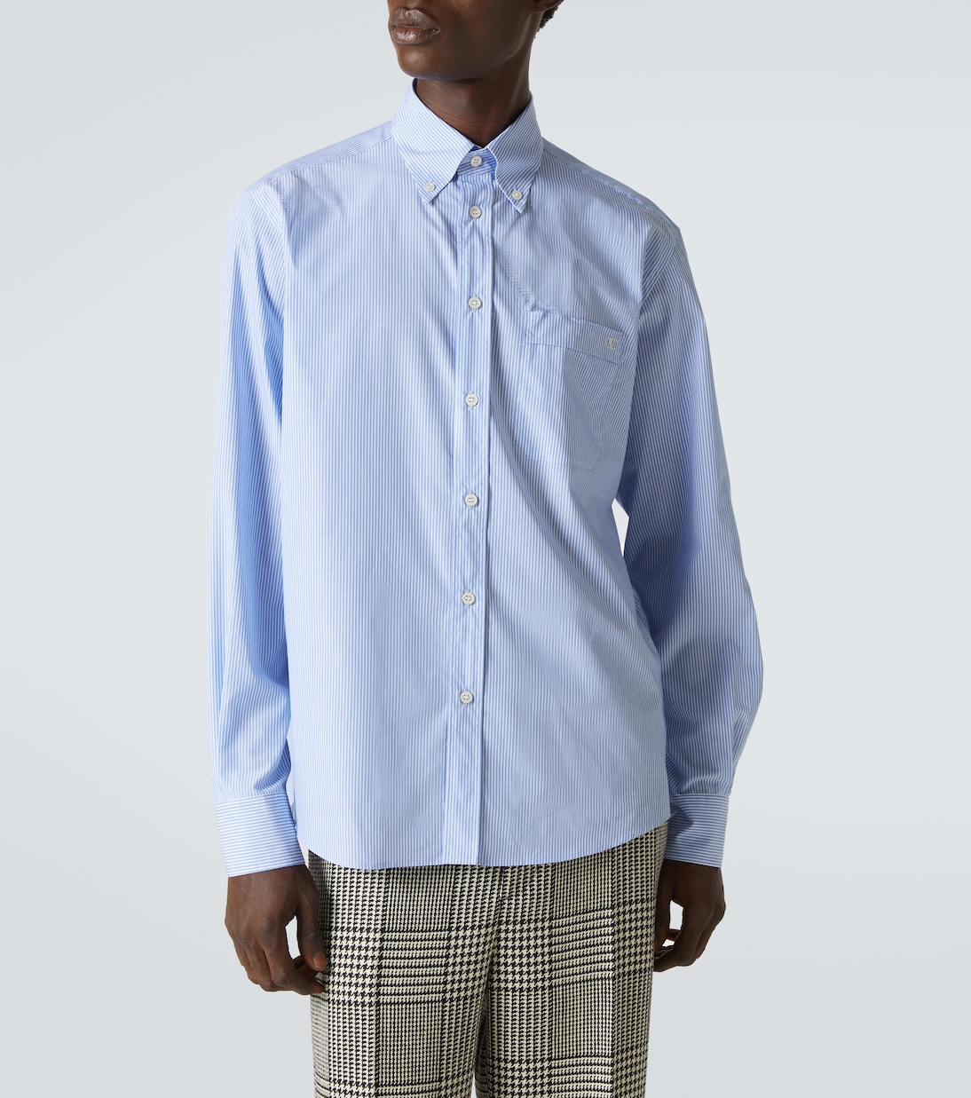 Camicia VLogo in cotone a righe | Valentino
