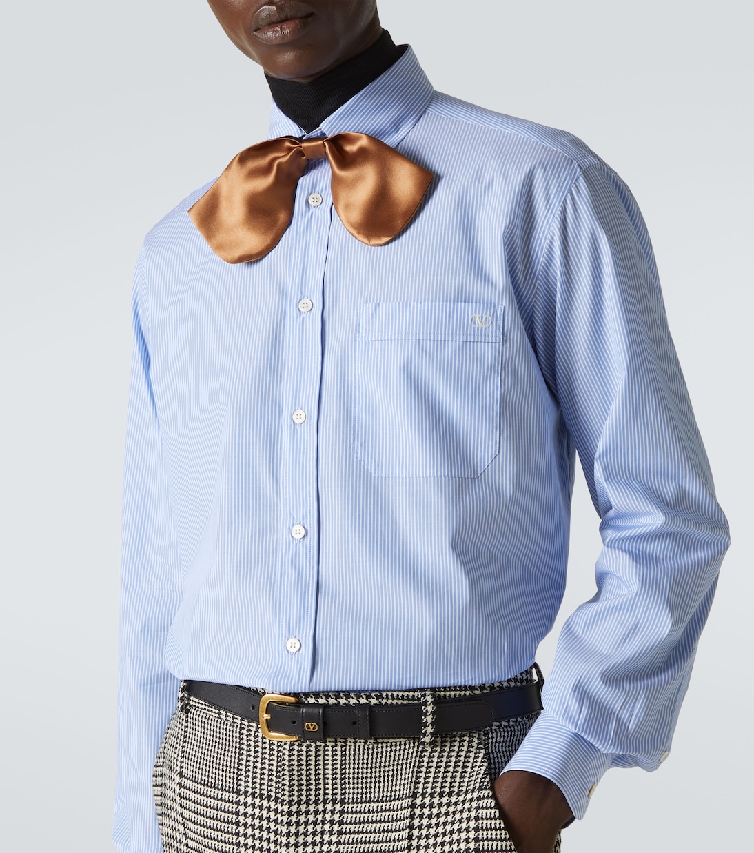 Camicia VLogo in cotone a righe | Valentino