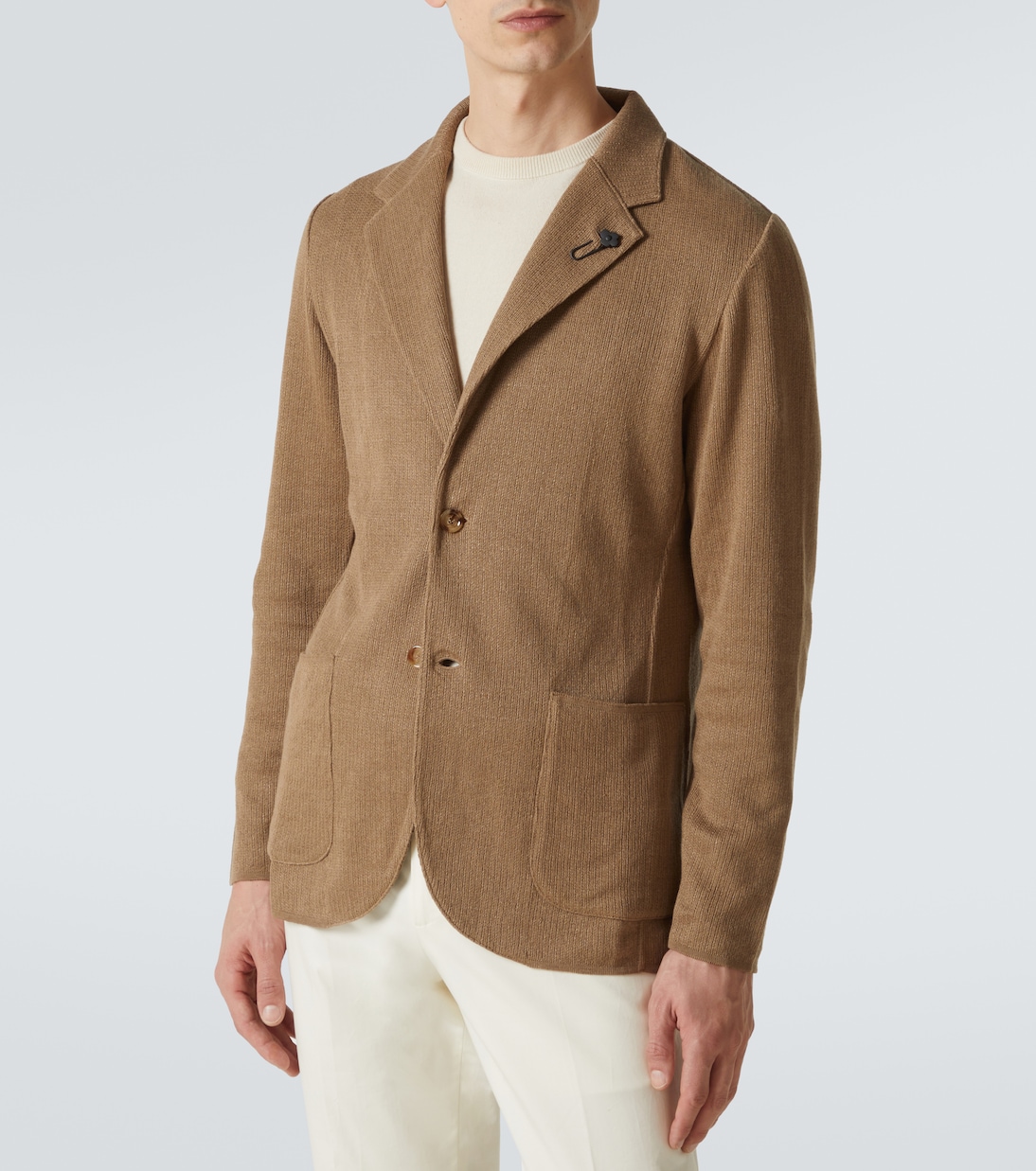 Blazer in maglia di lino e cotone | Lardini