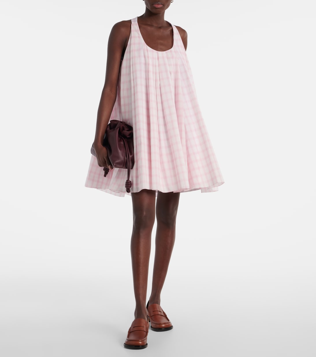 Abito corto Trapeze in cotone | Loewe