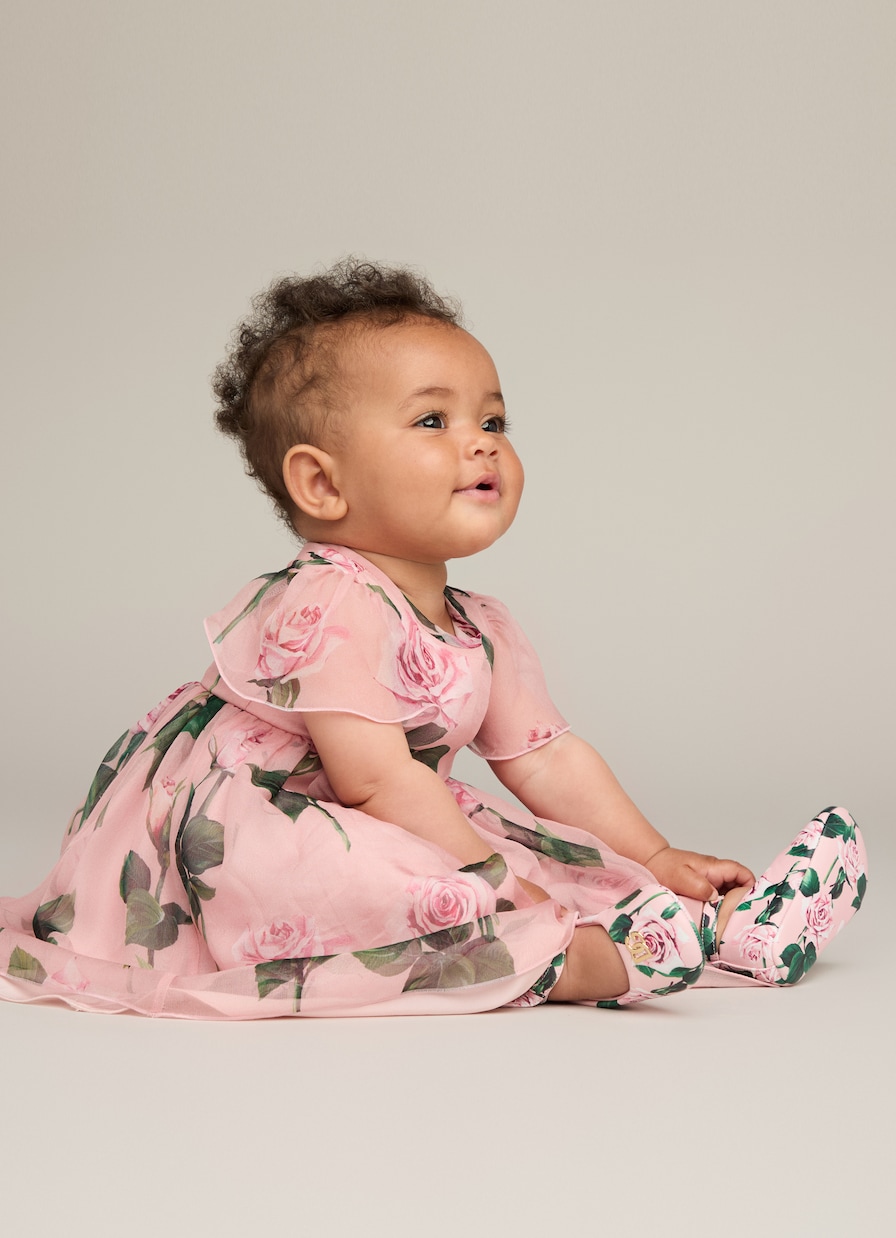 Baby - Abito in cotone con stampa | Dolce&Gabbana Kids