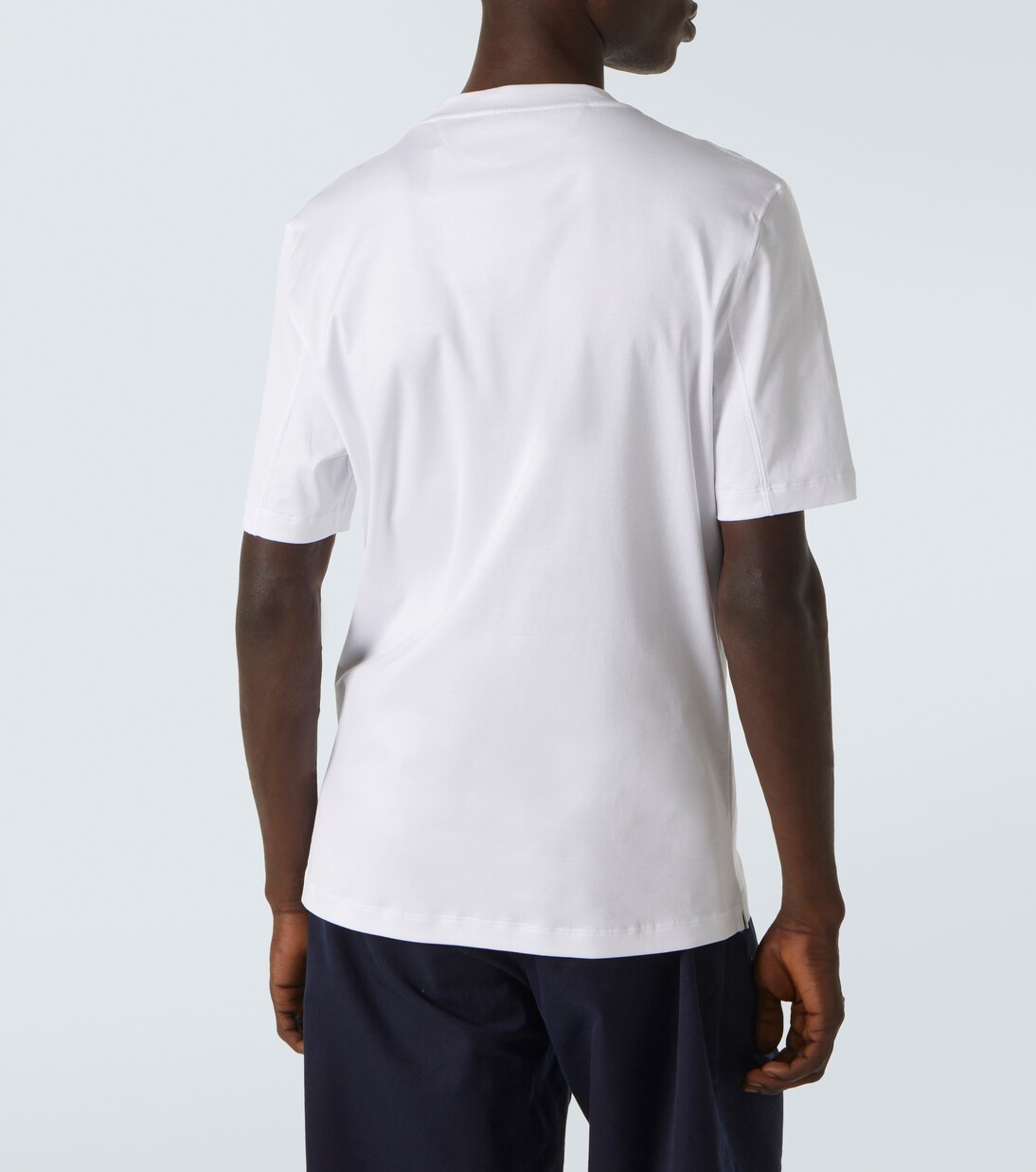 Camiseta de jersey de algodón con logo | Brunello Cucinelli