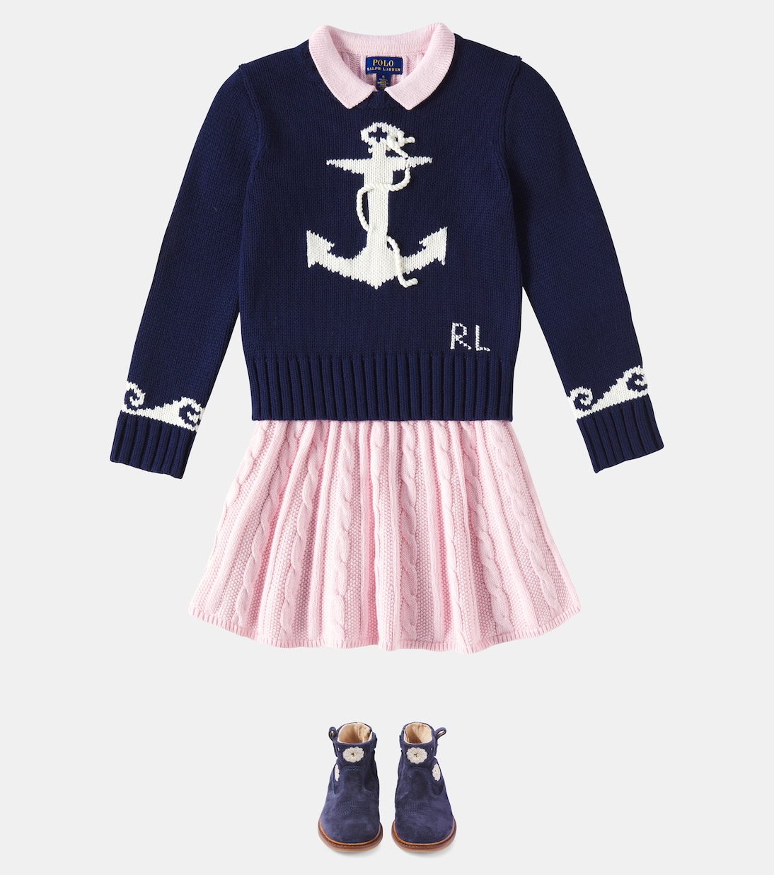 Abito in cotone a trecce | Polo Ralph Lauren Kids