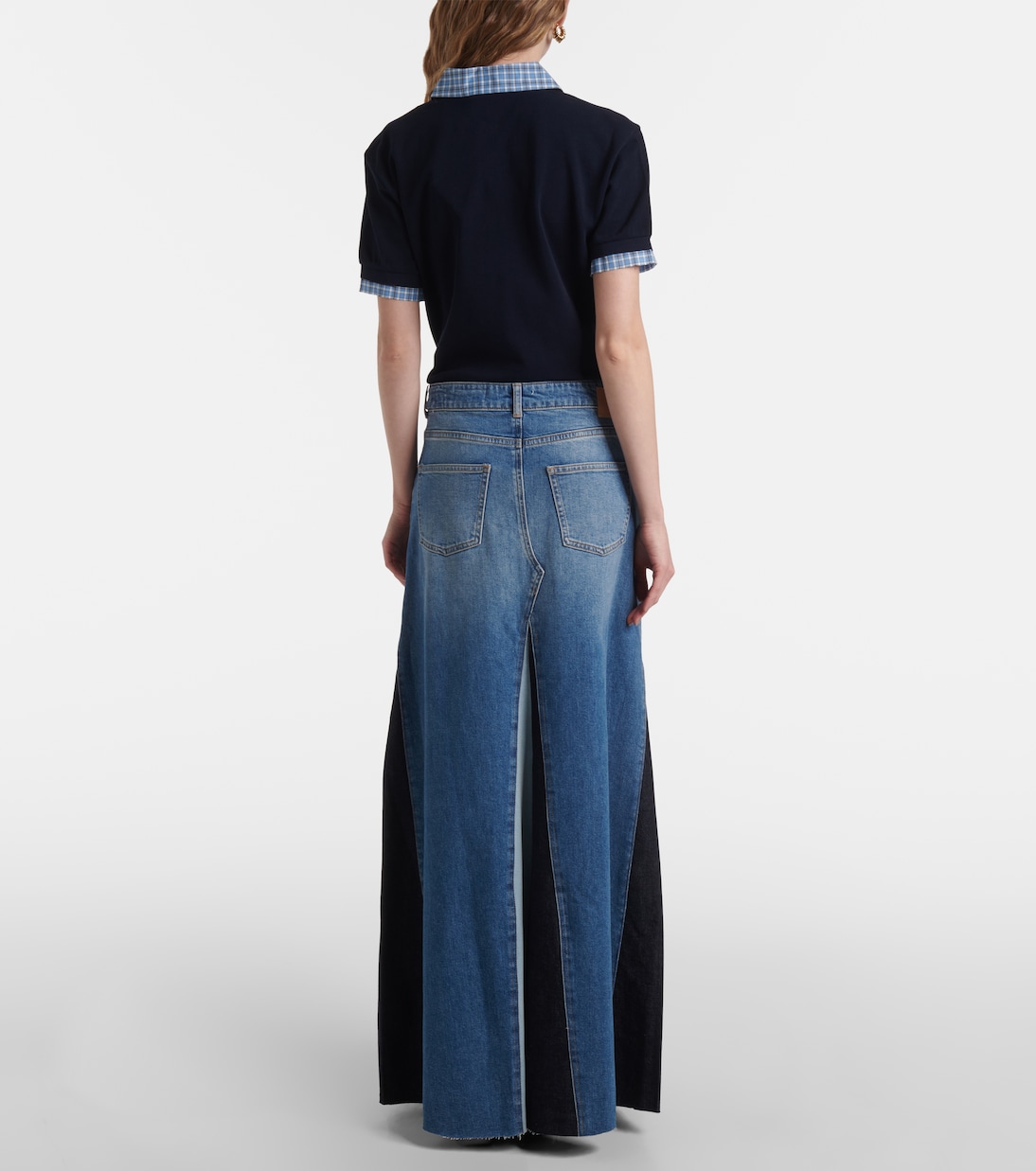 Gonna lunga di jeans patchwork | AG Jeans