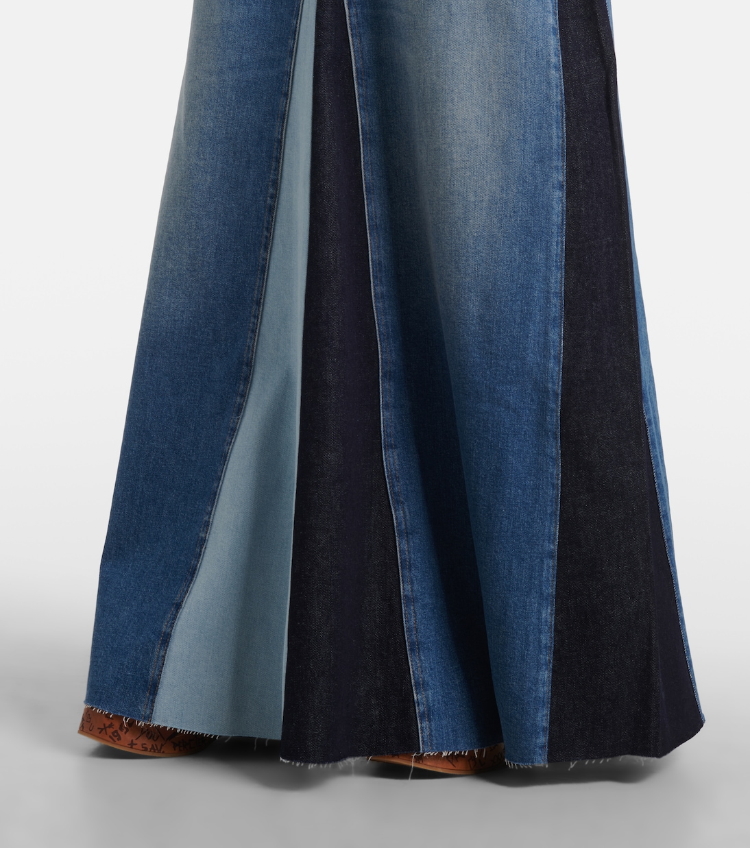 Gonna lunga di jeans patchwork | AG Jeans