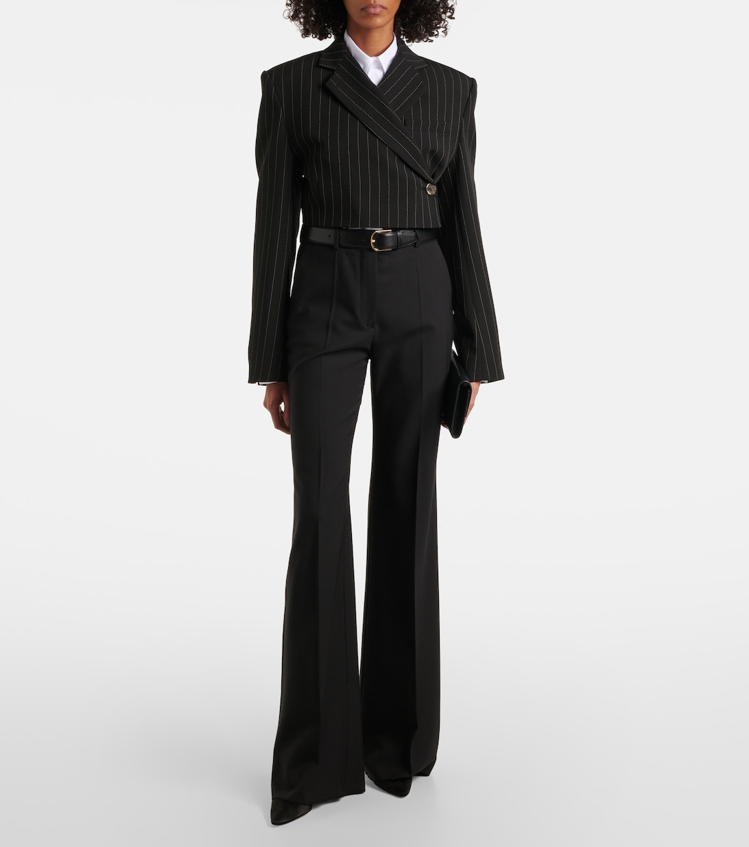 Oxalis virgin wool canvas flared pants | Sportmax