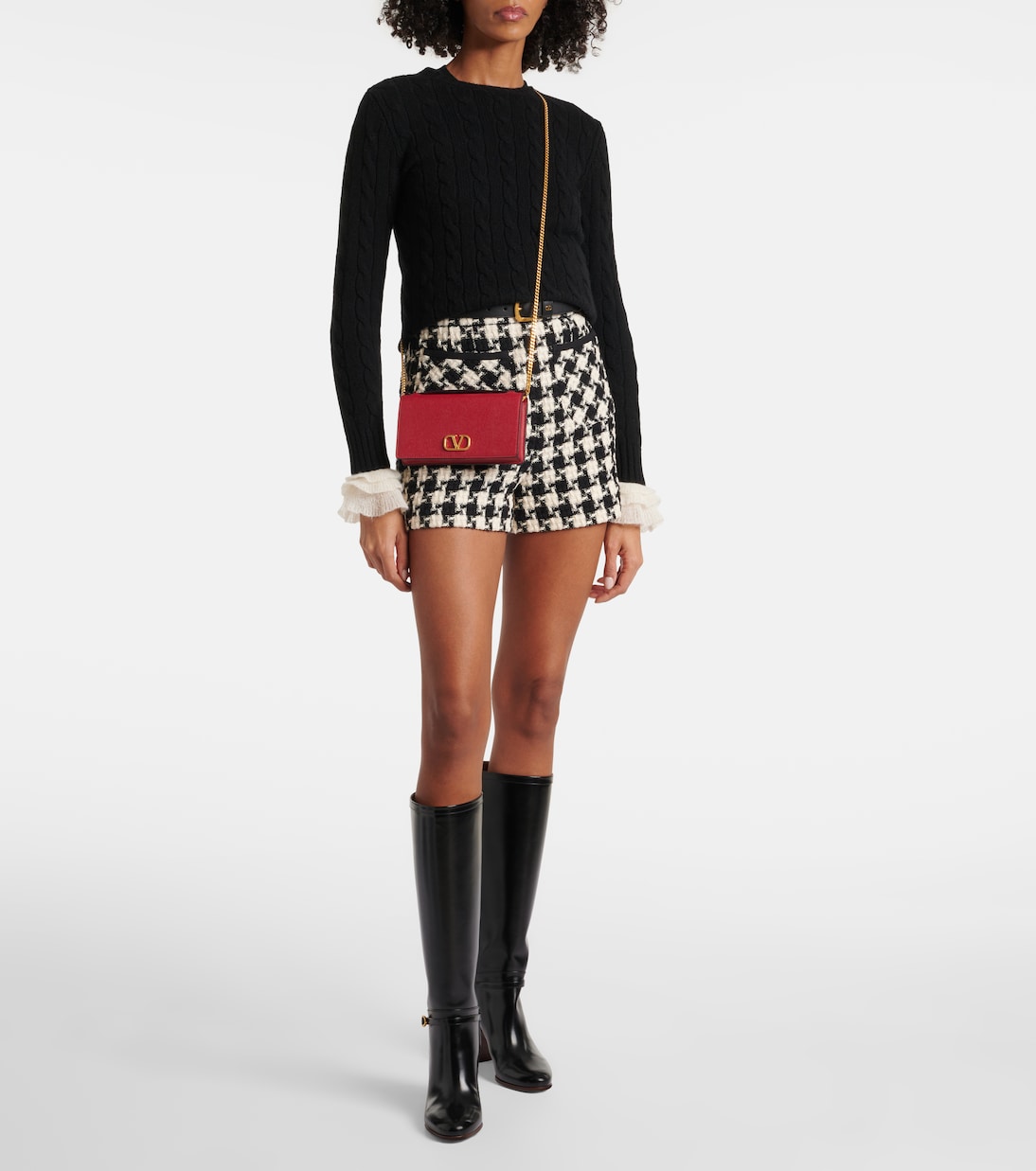 Sac à bandoulière VLogo Small en cuir | Valentino Garavani