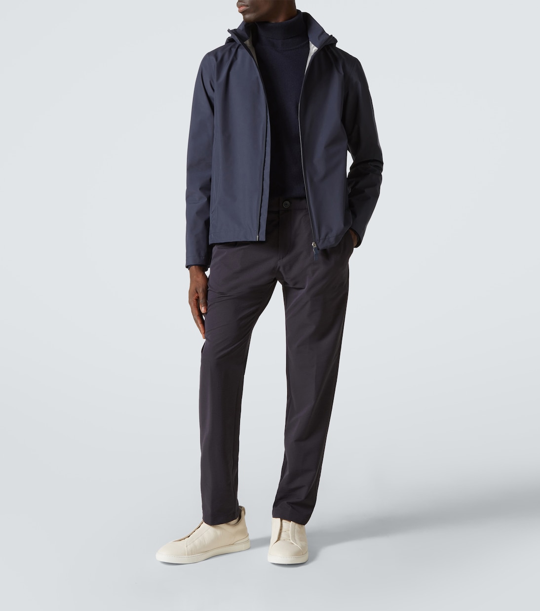 Pantaloni regular in seersucker | Herno
