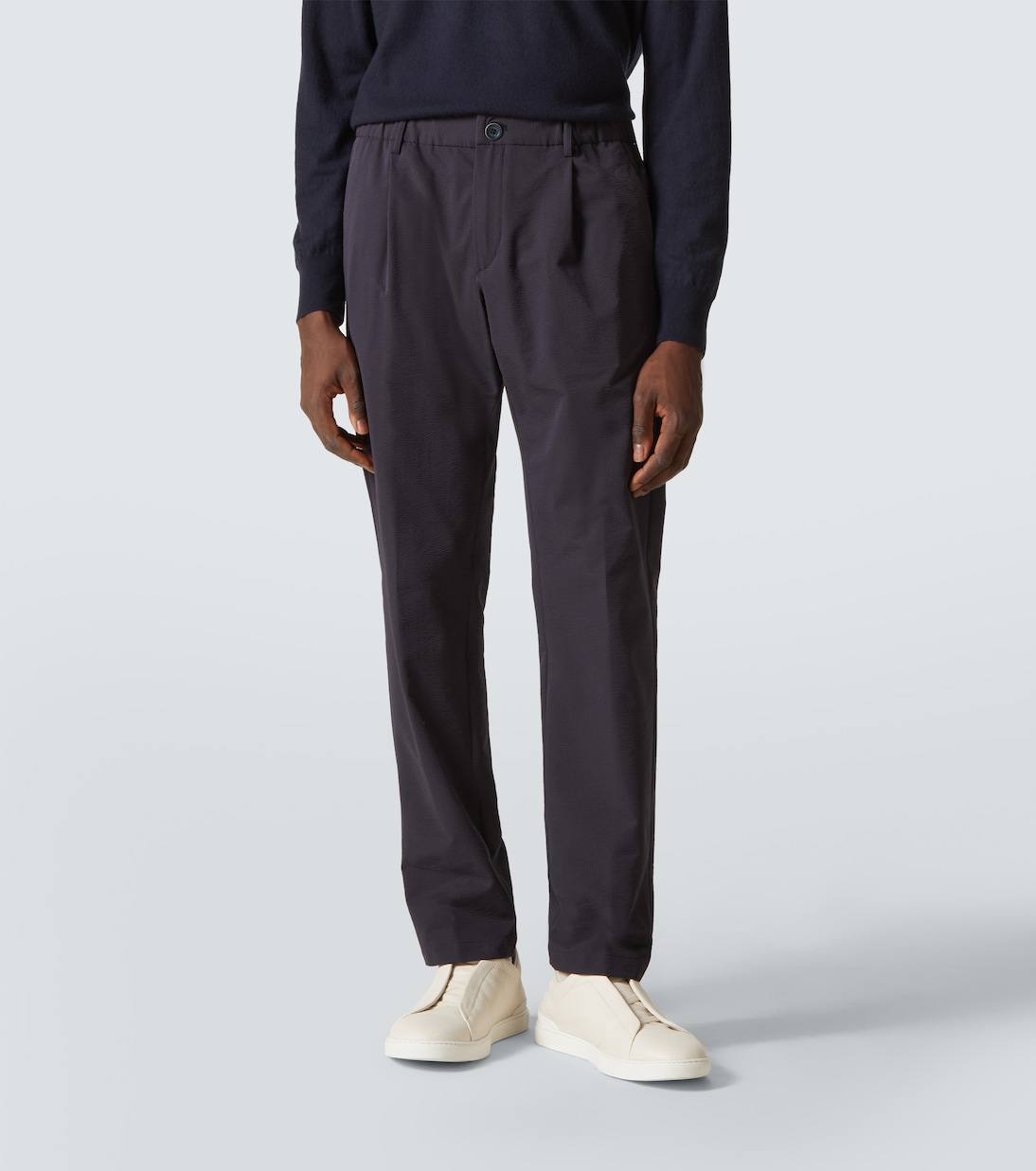 Pantaloni regular in seersucker | Herno