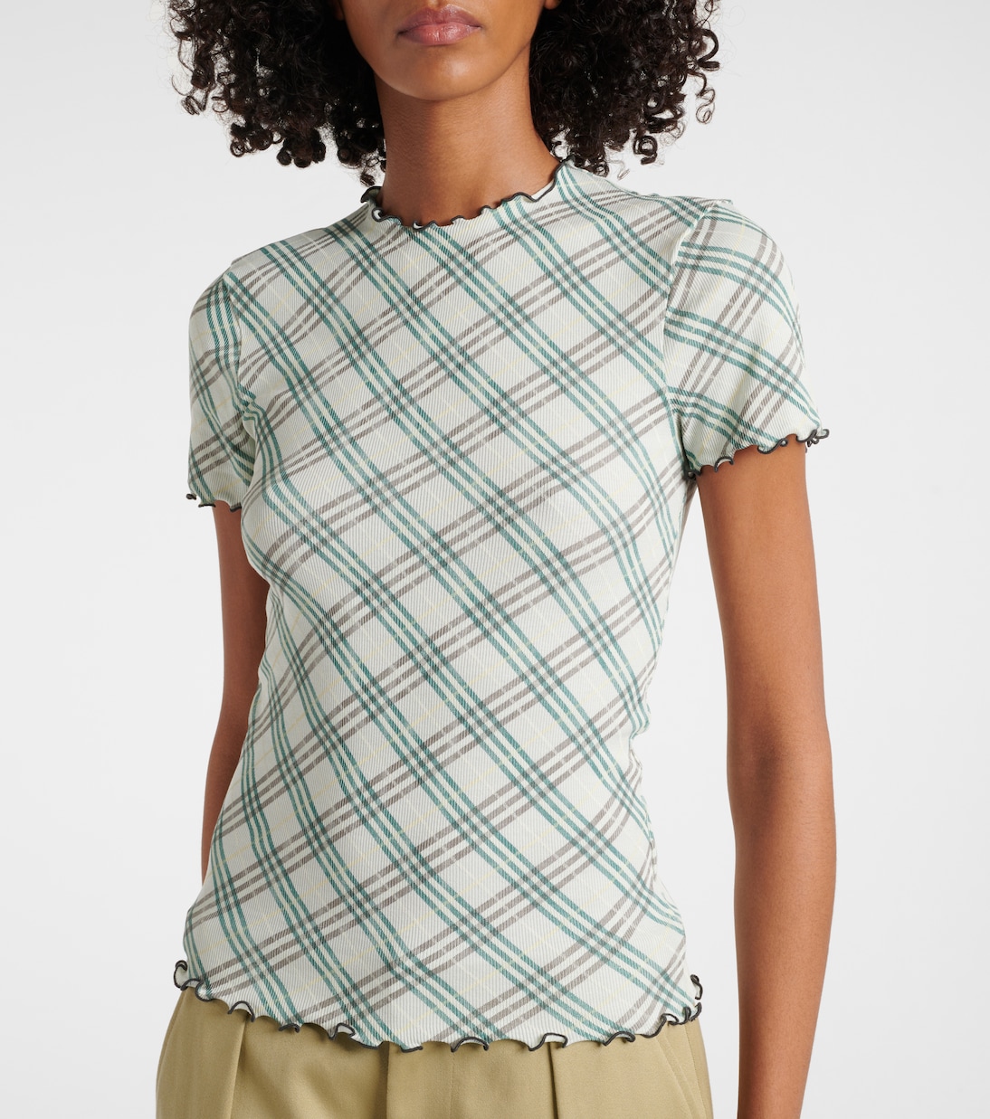T-shirt Burberry Check in lana | Burberry