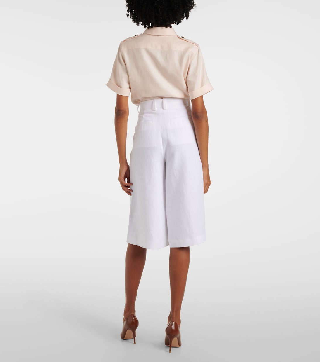 High-Rise Culottes Drake aus Leinen | Loro Piana