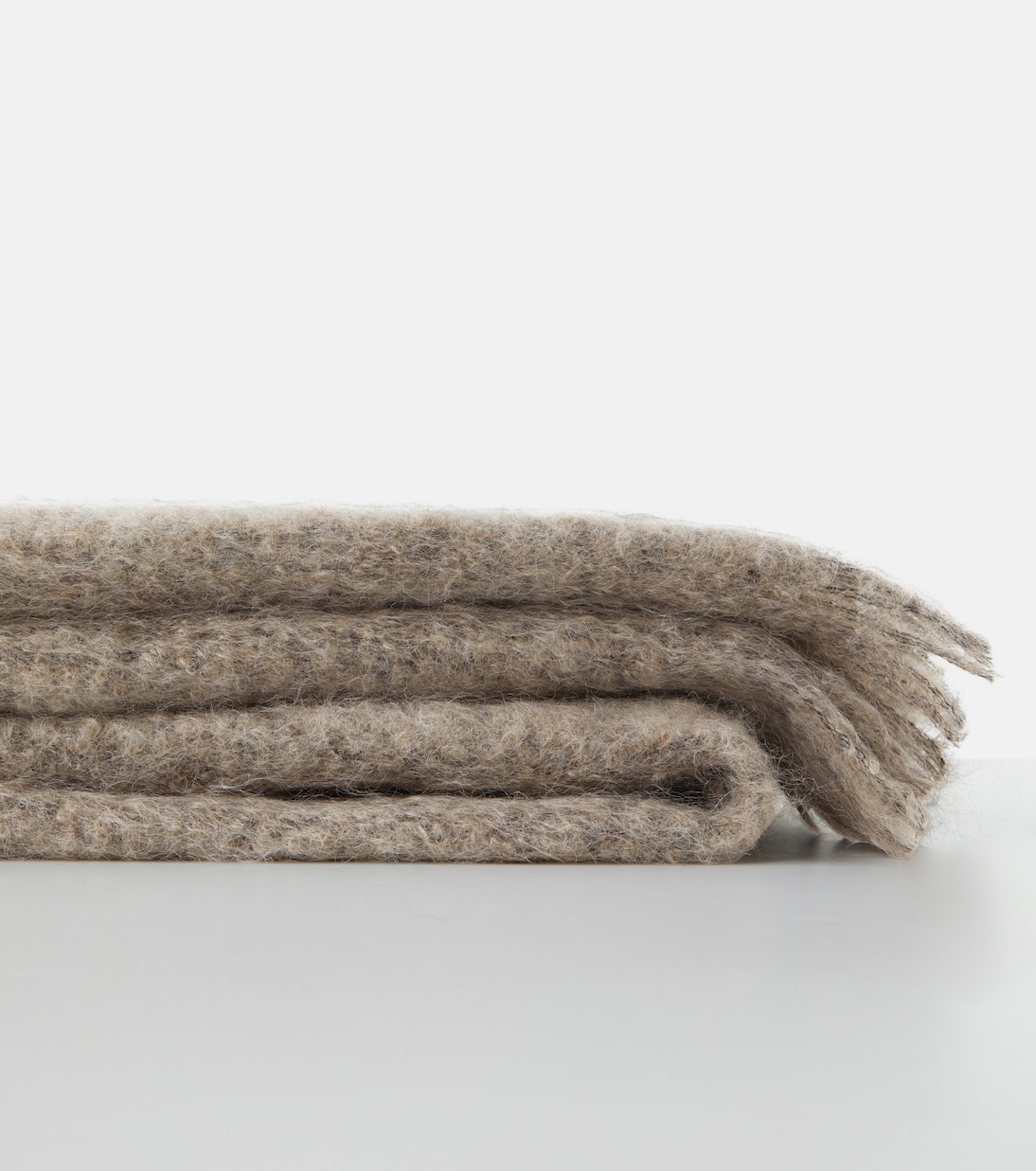 Madornale fringed wool-blend blanket | The House of Lyria