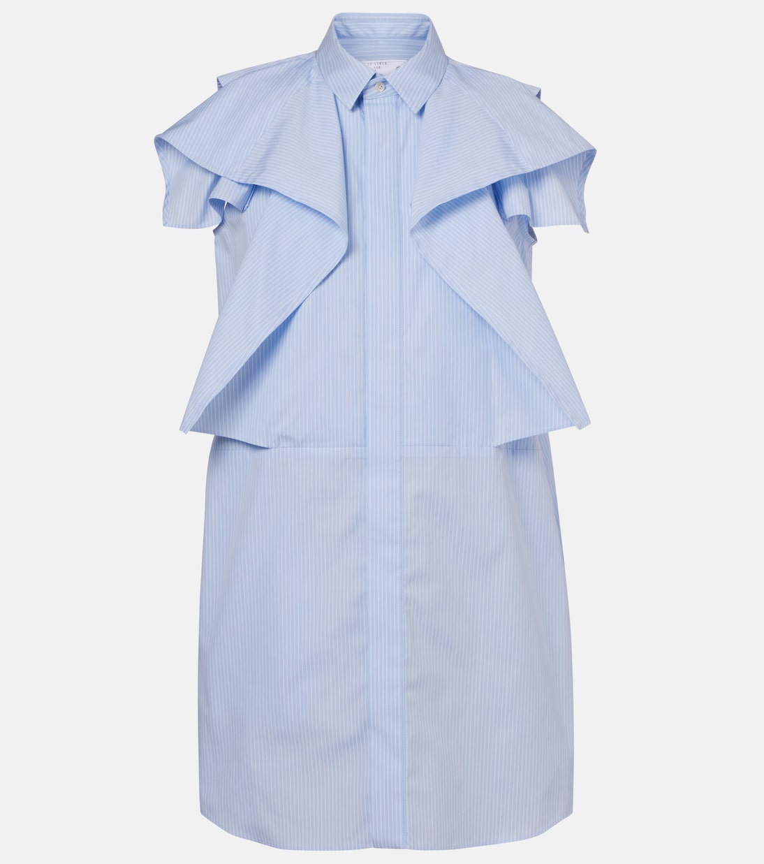 Abito corto in popeline di cotone | Sacai