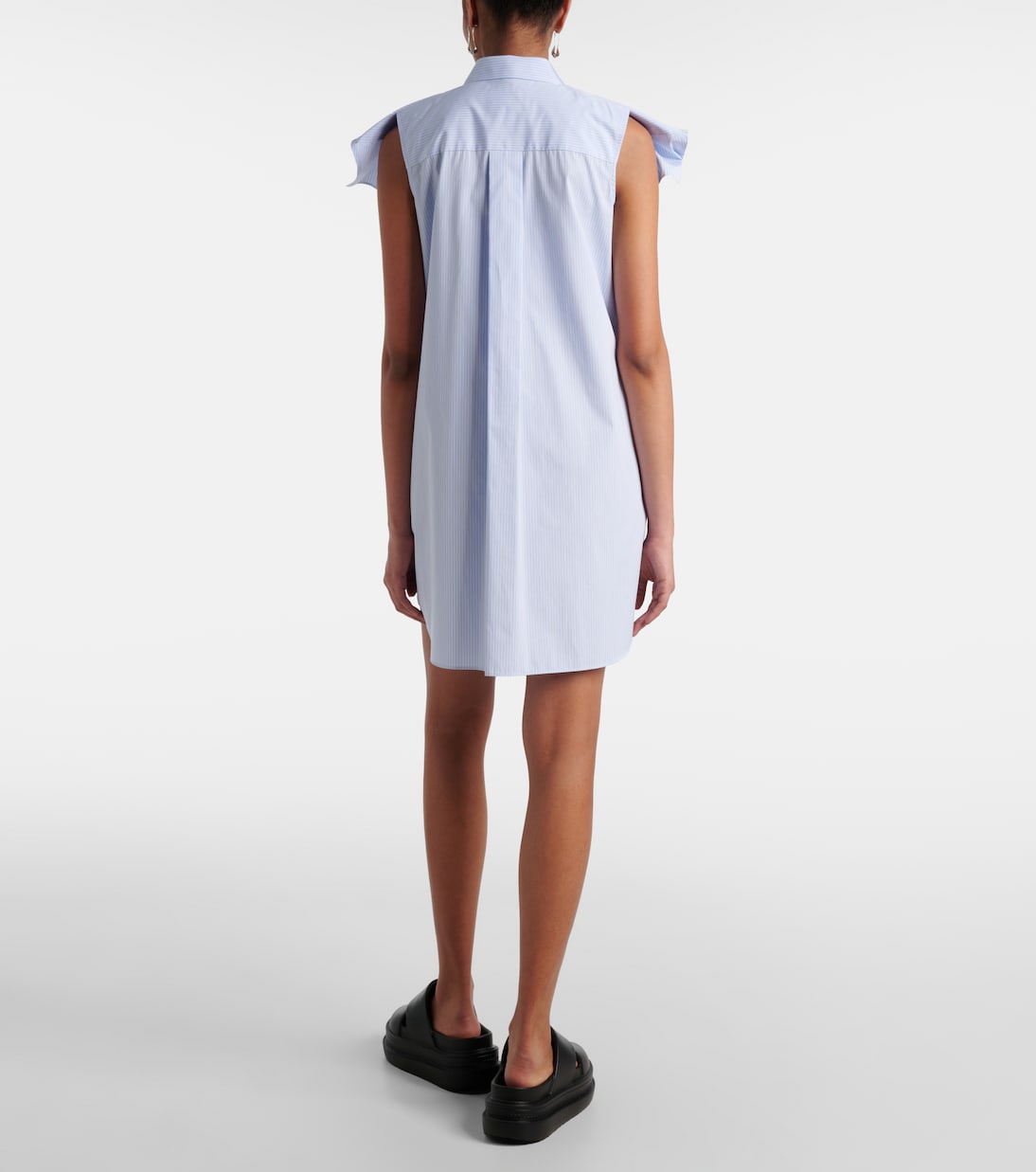 Abito corto in popeline di cotone | Sacai