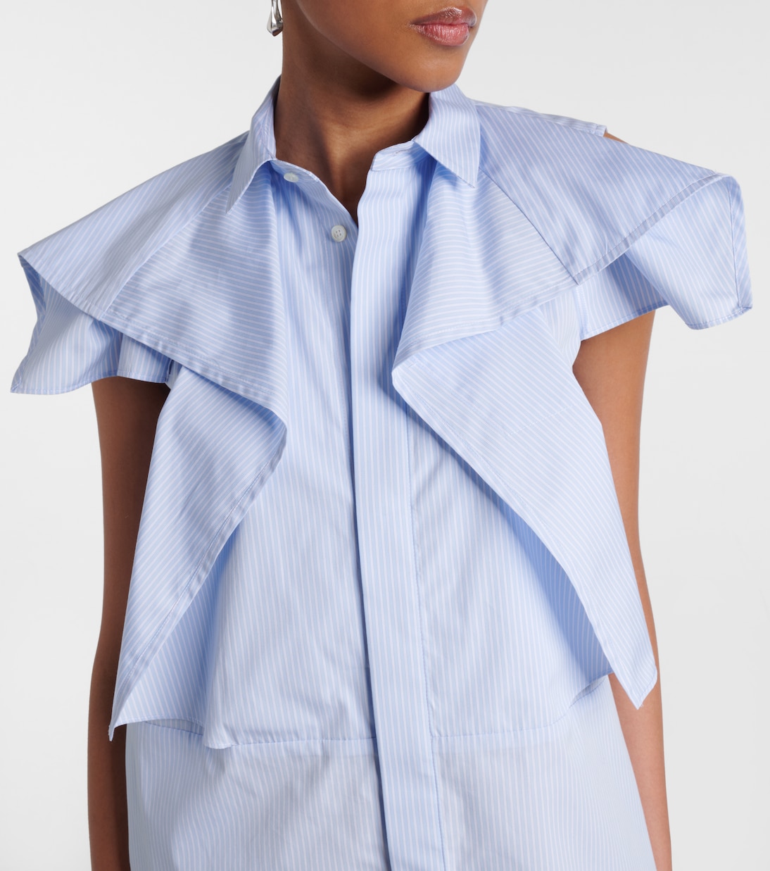 Abito corto in popeline di cotone | Sacai