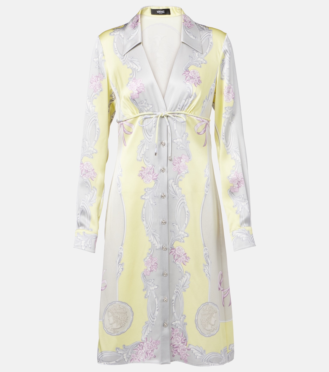 Robe chemise Medusa Cameo en soie  | Versace