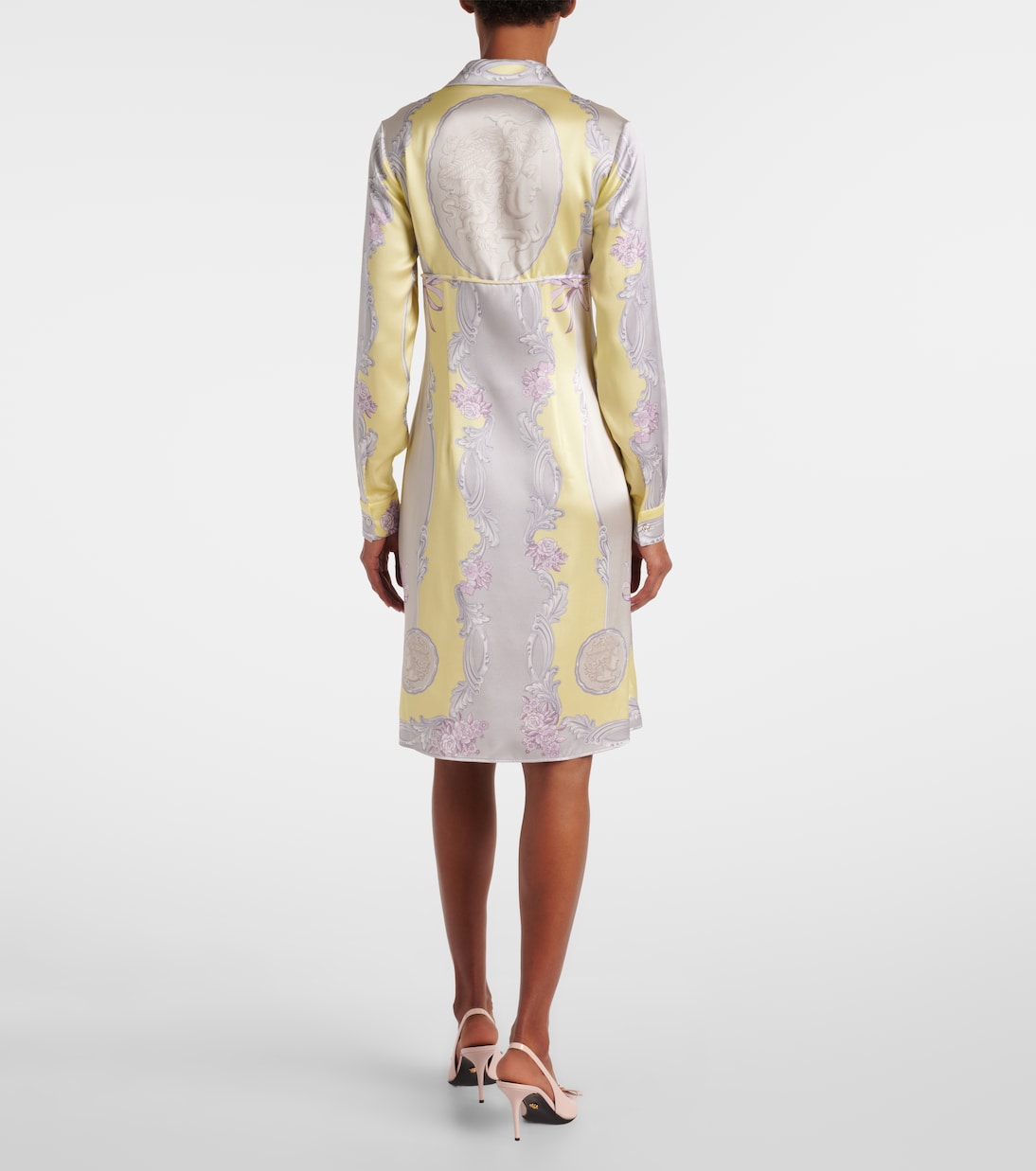 Robe chemise Medusa Cameo en soie  | Versace