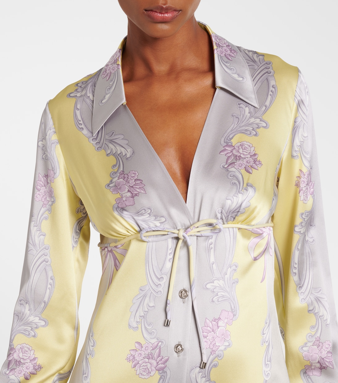 Robe chemise Medusa Cameo en soie  | Versace
