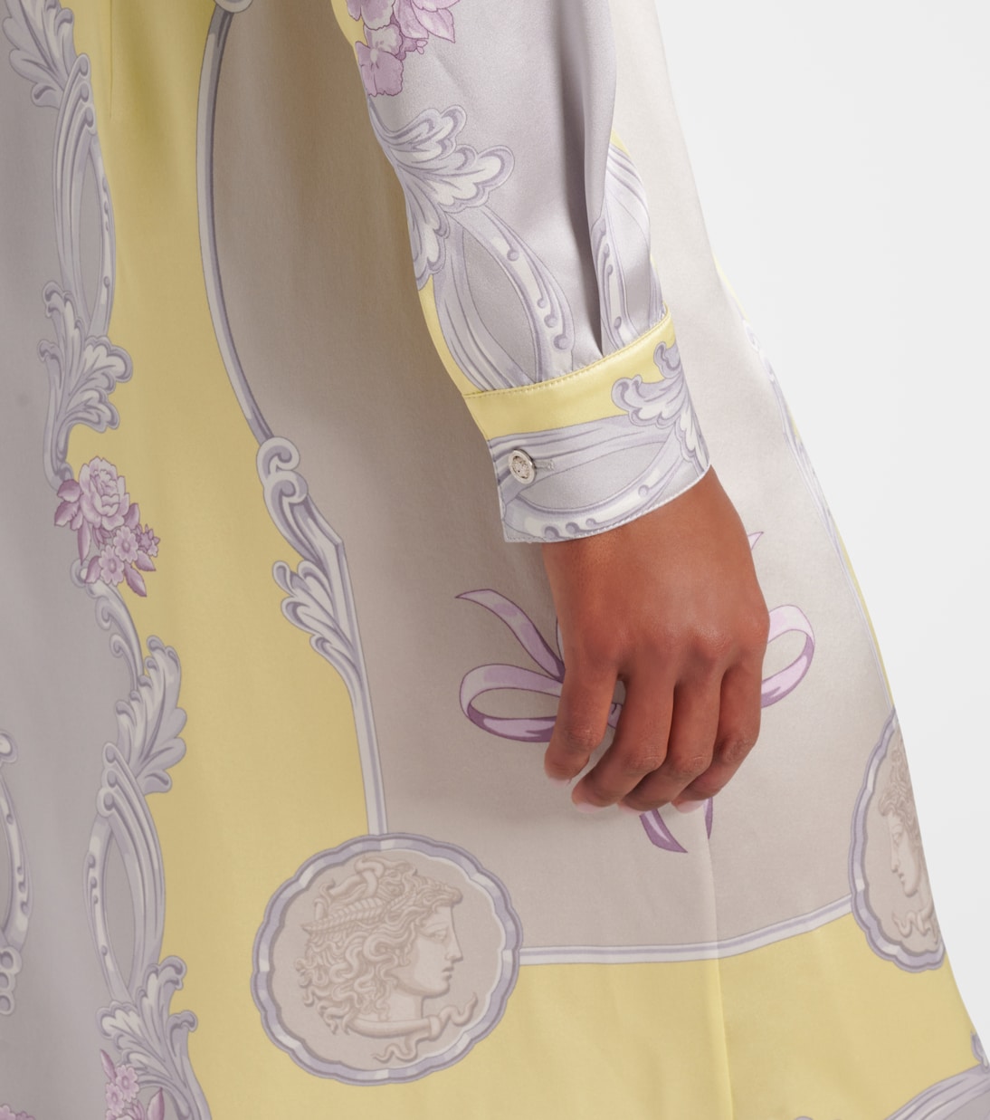 Robe chemise Medusa Cameo en soie  | Versace