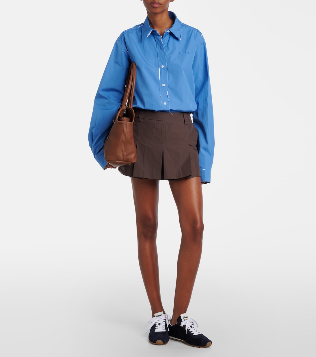 Cotton poplin shirt | Miu Miu