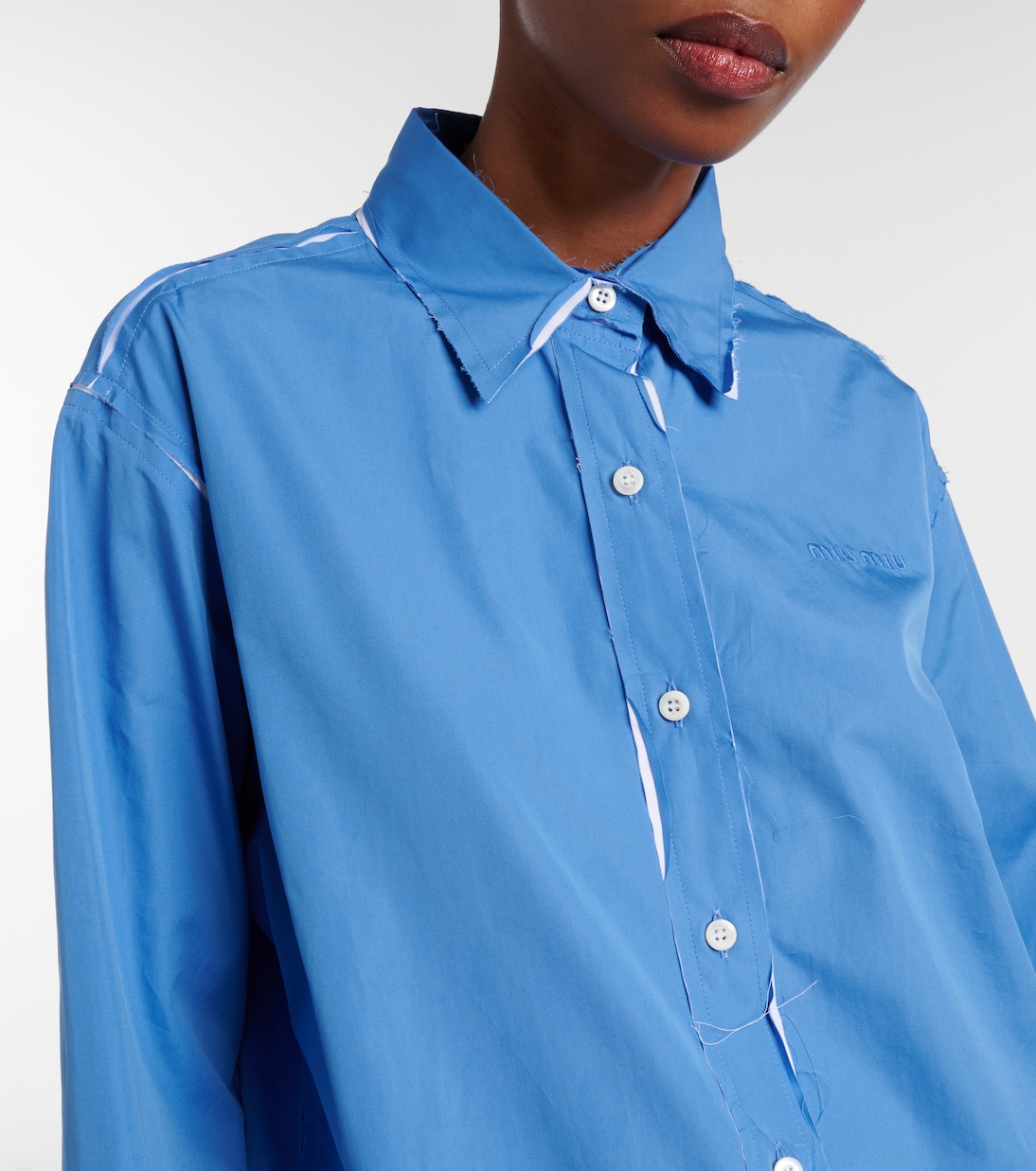 Cotton poplin shirt | Miu Miu