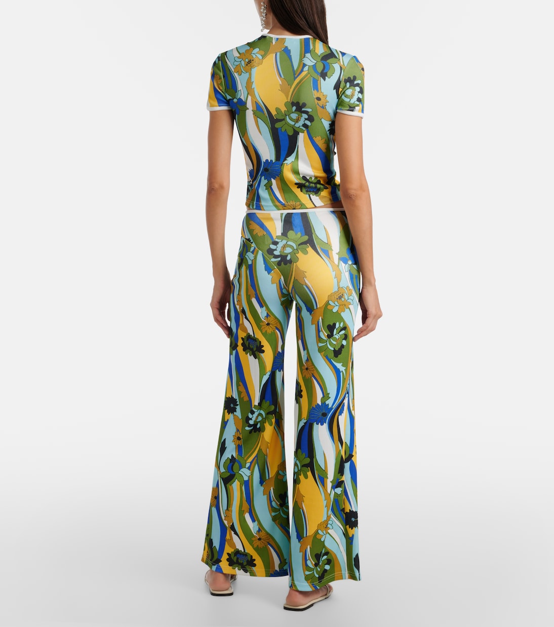 Acidic floral jersey wide-leg pants | Christopher Esber