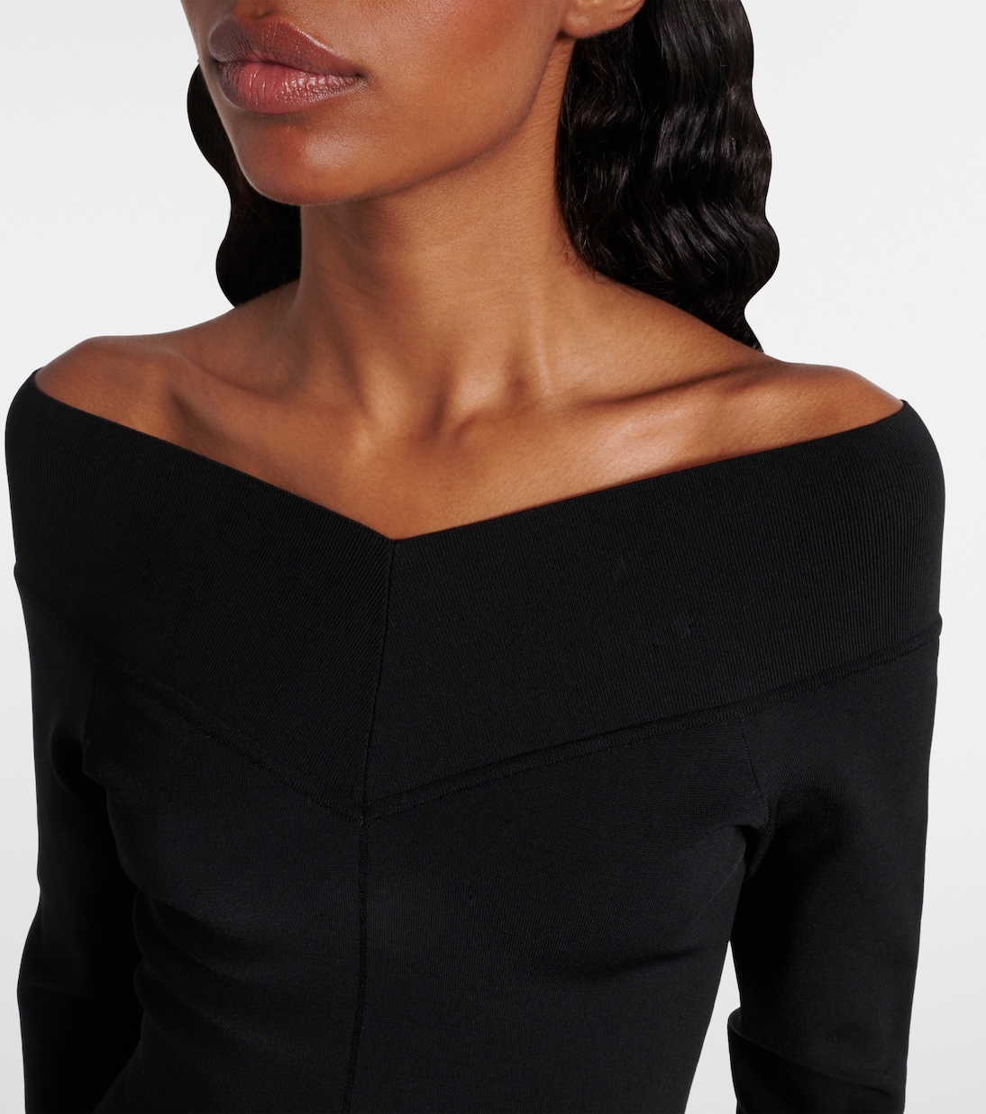 Off-Shoulder-Midikleid aus Jersey | Stella McCartney
