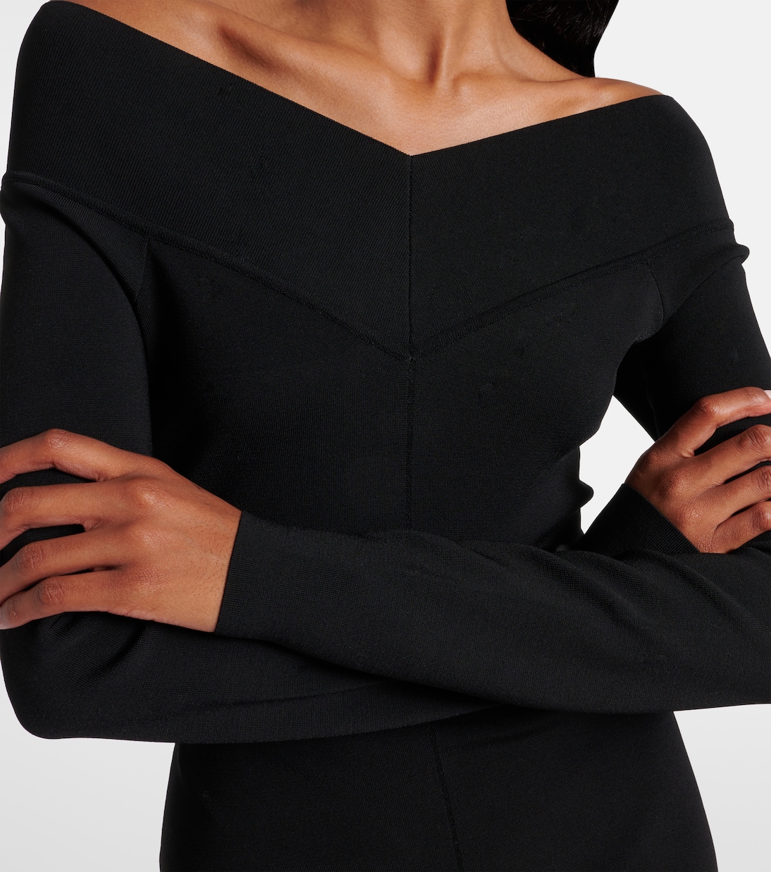 Off-Shoulder-Midikleid aus Jersey | Stella McCartney