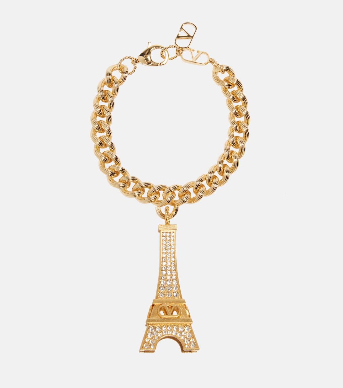 Eiffeltower crystal-embellished bracelet | Valentino