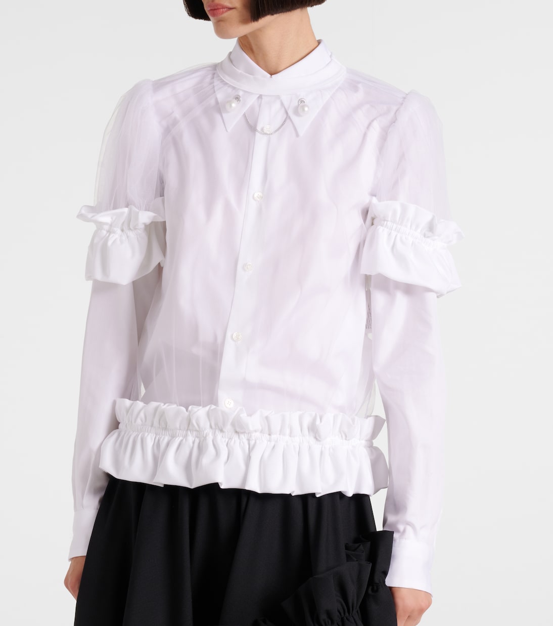 Top in tulle trasparente | Noir Kei Ninomiya