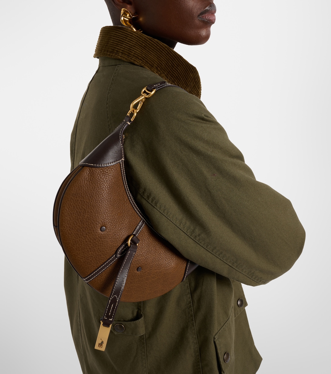 Polo ID S号皮革单肩包 | Polo Ralph Lauren