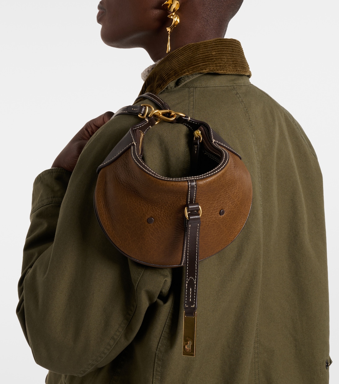 Polo ID S号皮革单肩包 | Polo Ralph Lauren